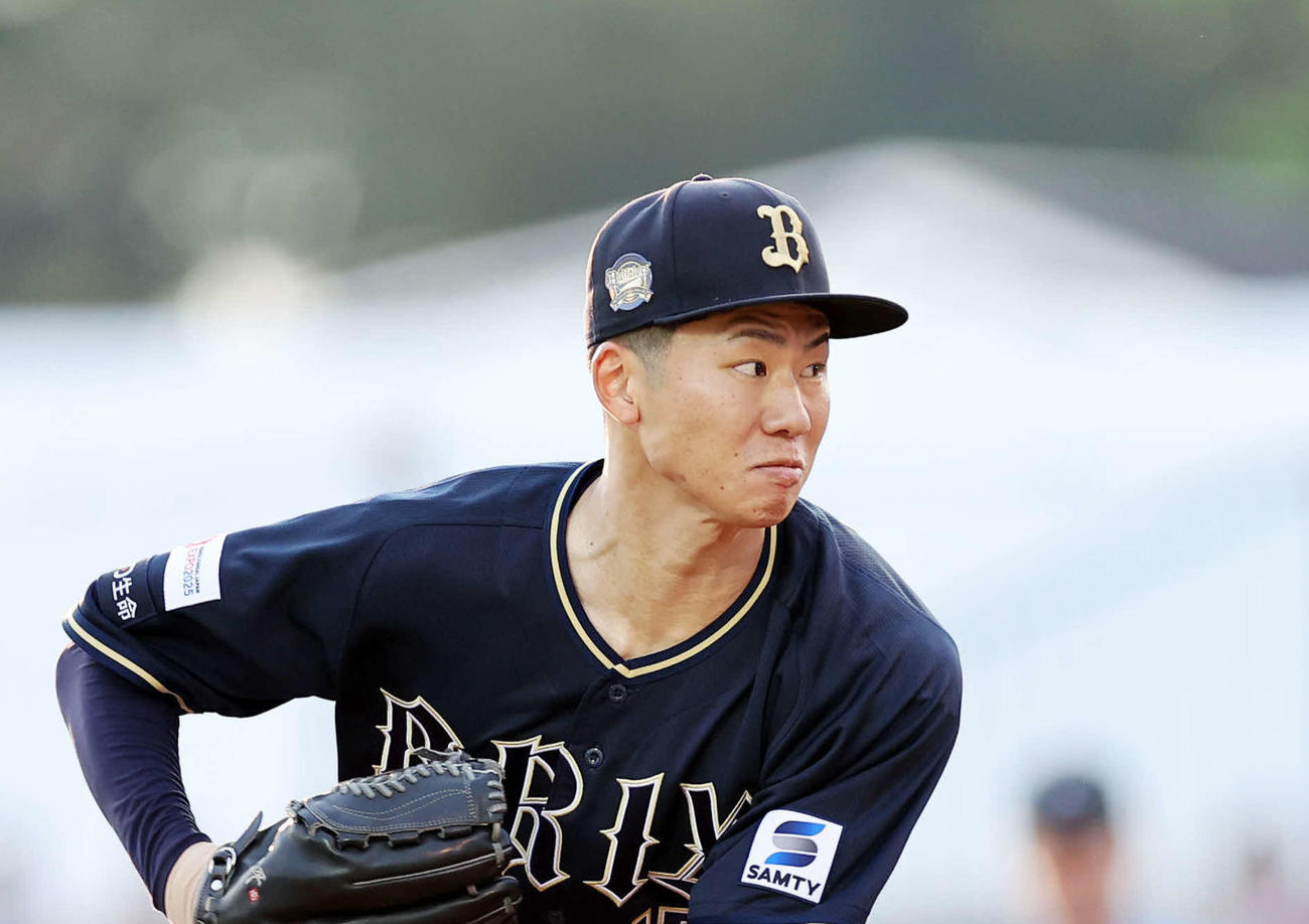 オリックス曽谷龍平（2024年7月2日撮影）