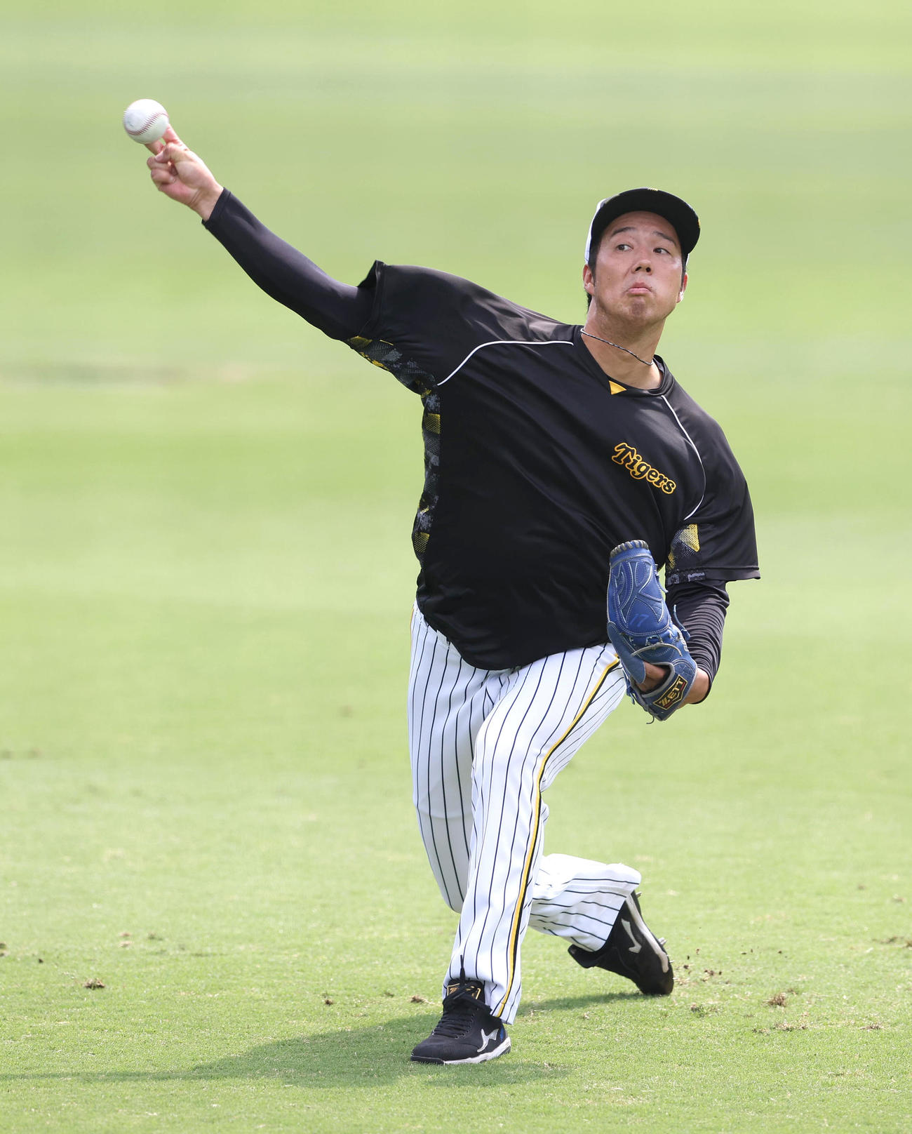 阪神青柳晃洋（2024年8月26日撮影）