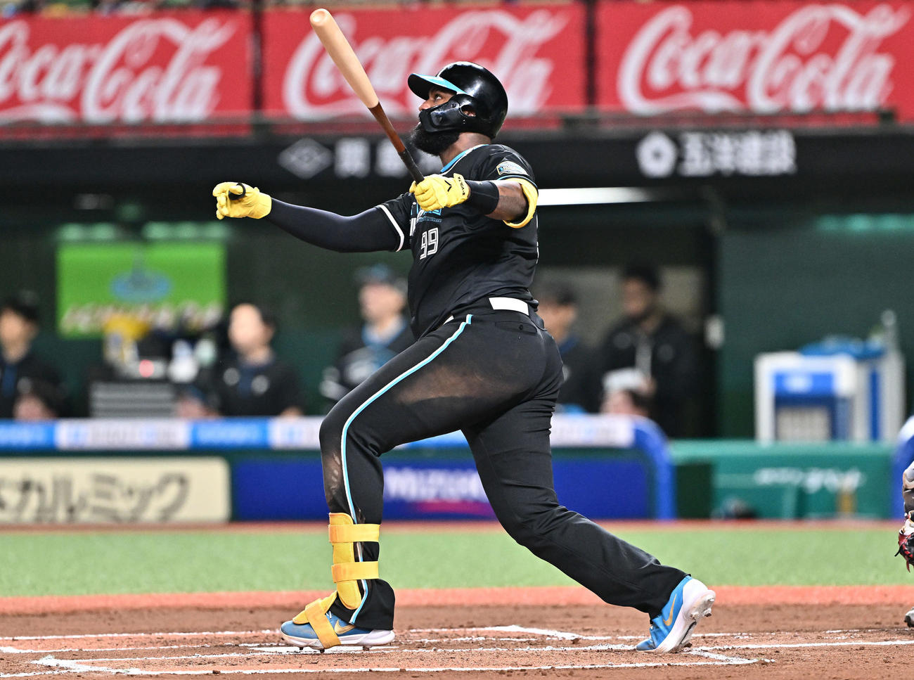 西武対日本ハム　6回表日本ハム無死、レイエスは中越えソロ本塁打を放つ（撮影・滝沢徹郎）