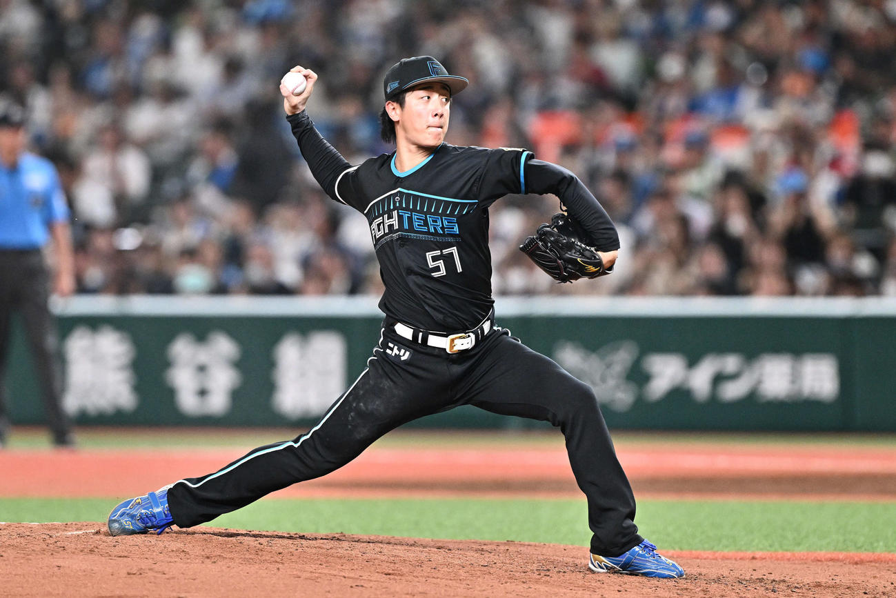 西武対日本ハム　日本ハム先発の北山（撮影・滝沢徹郎）
