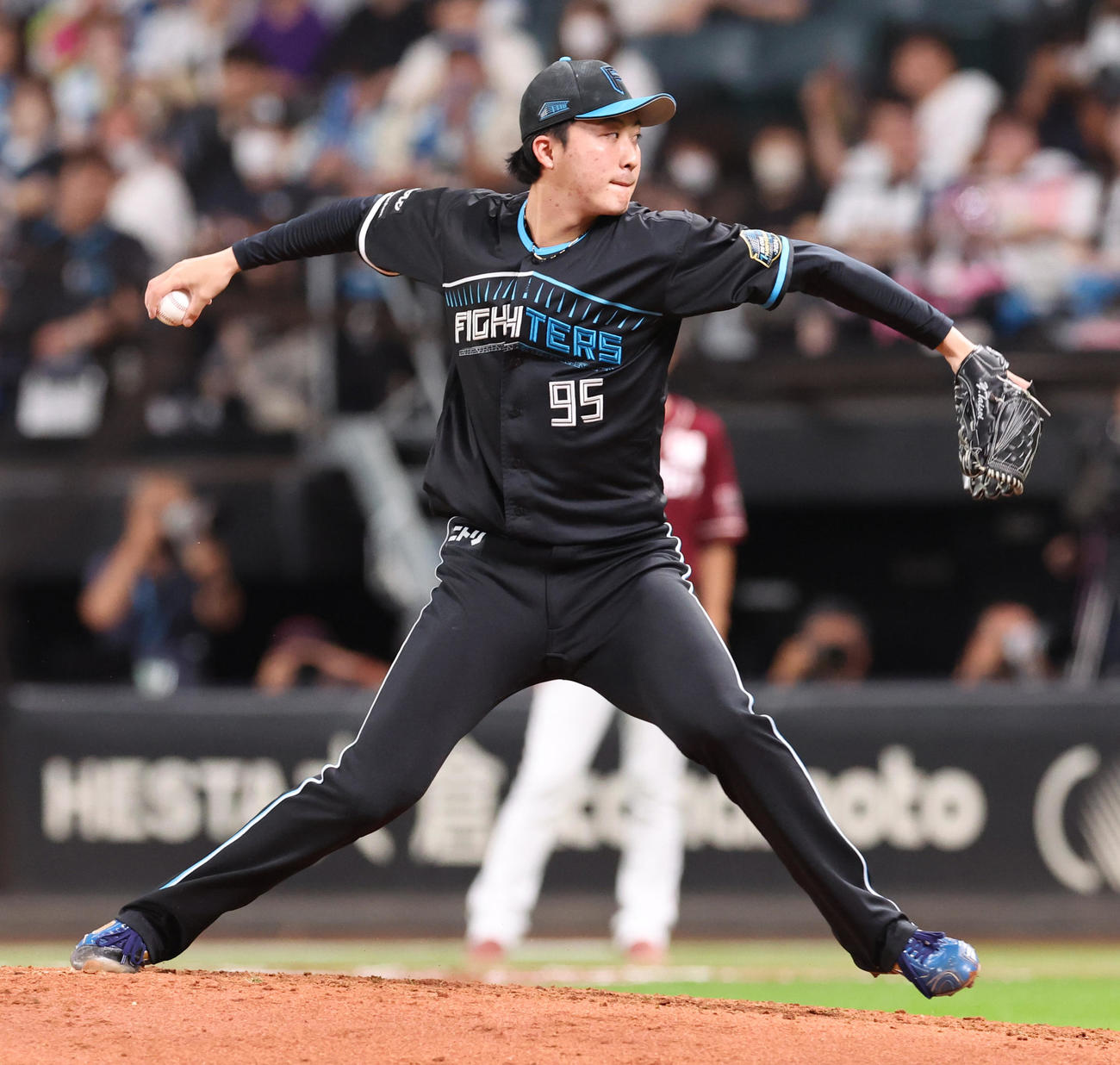 日本ハム柳川大晟（2024年8月27日撮影）