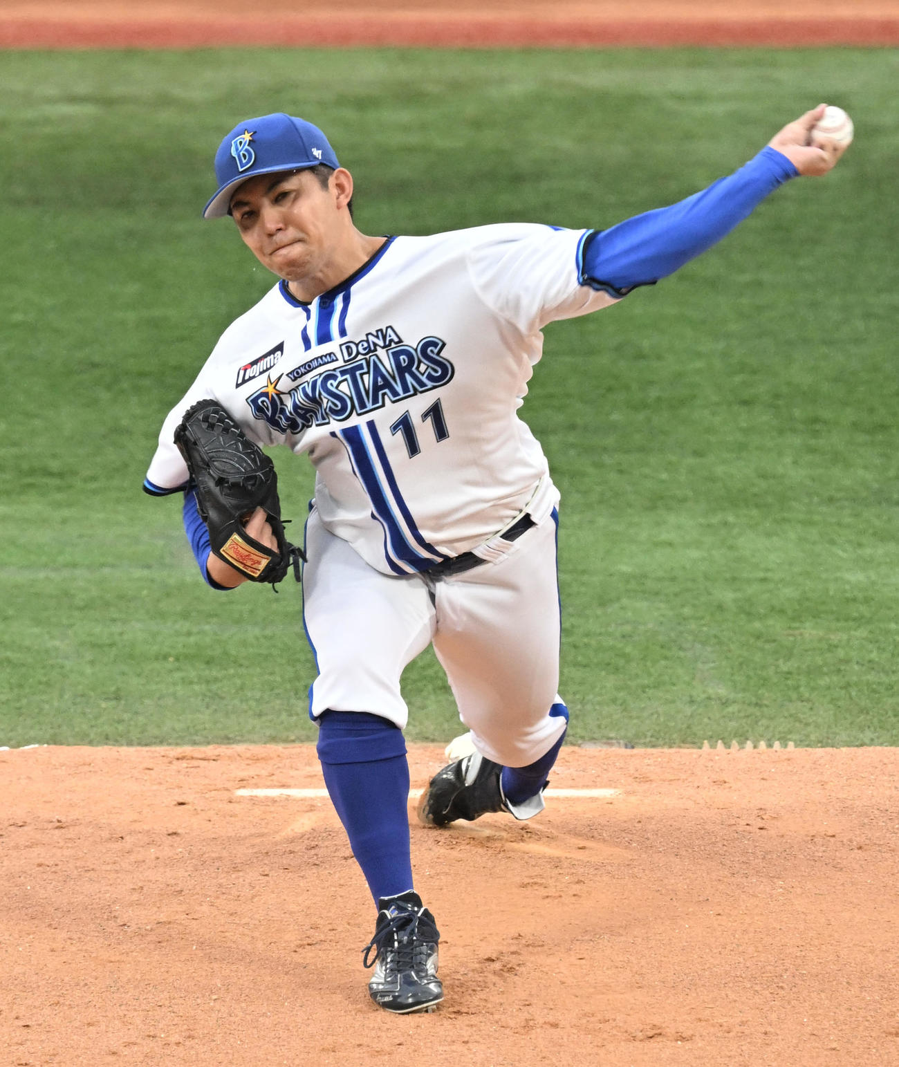 DeNA東克樹（2024年8月21日撮影）