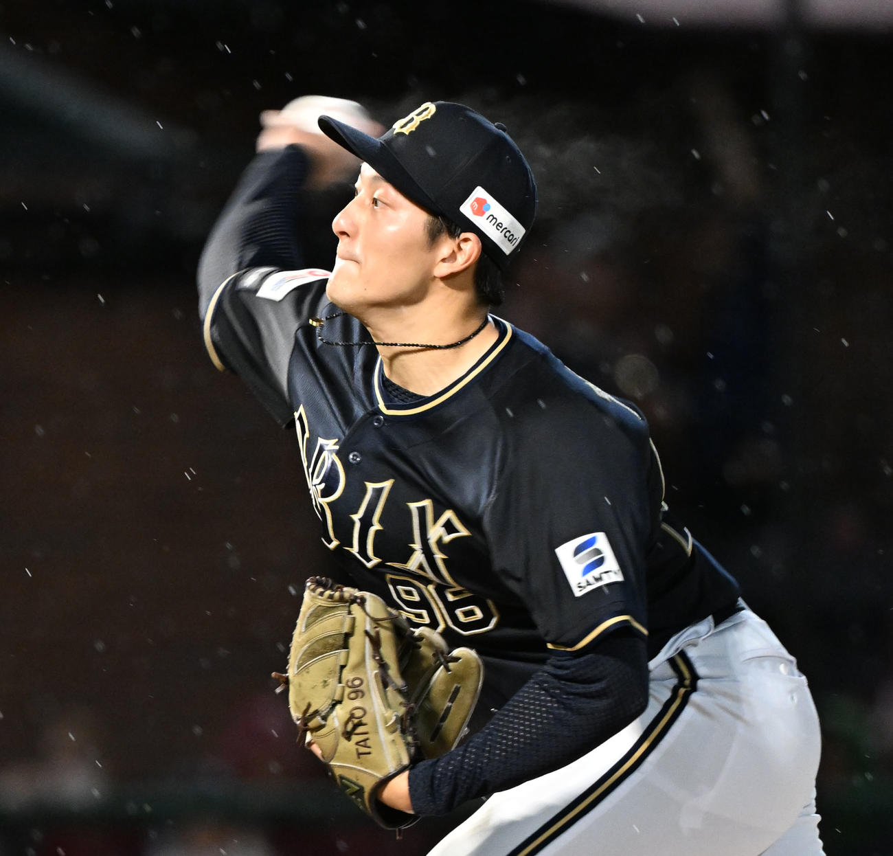 楽天対オリックス　楽天戦に先発したオリックス高島（撮影・千葉一成）