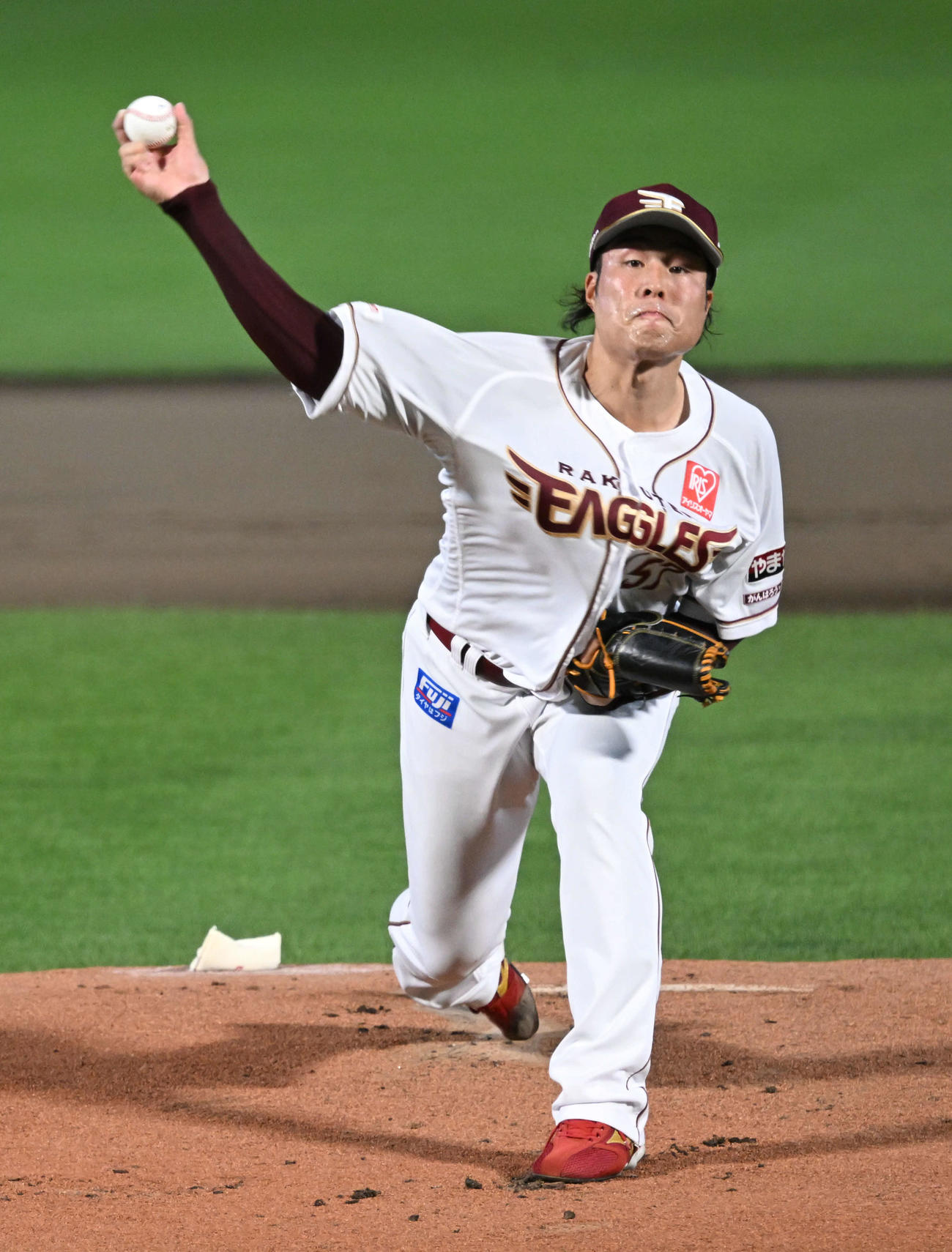 楽天対オリックス　オリックス戦に先発した楽天滝中（撮影・千葉一成）