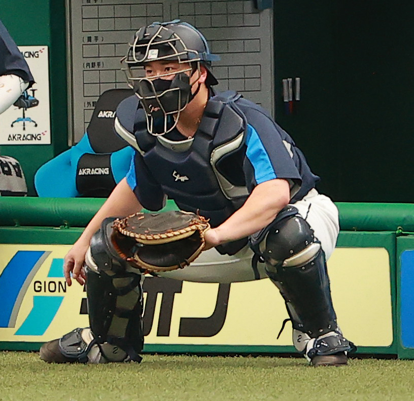 練習する西武岡田（2021年5月撮影）