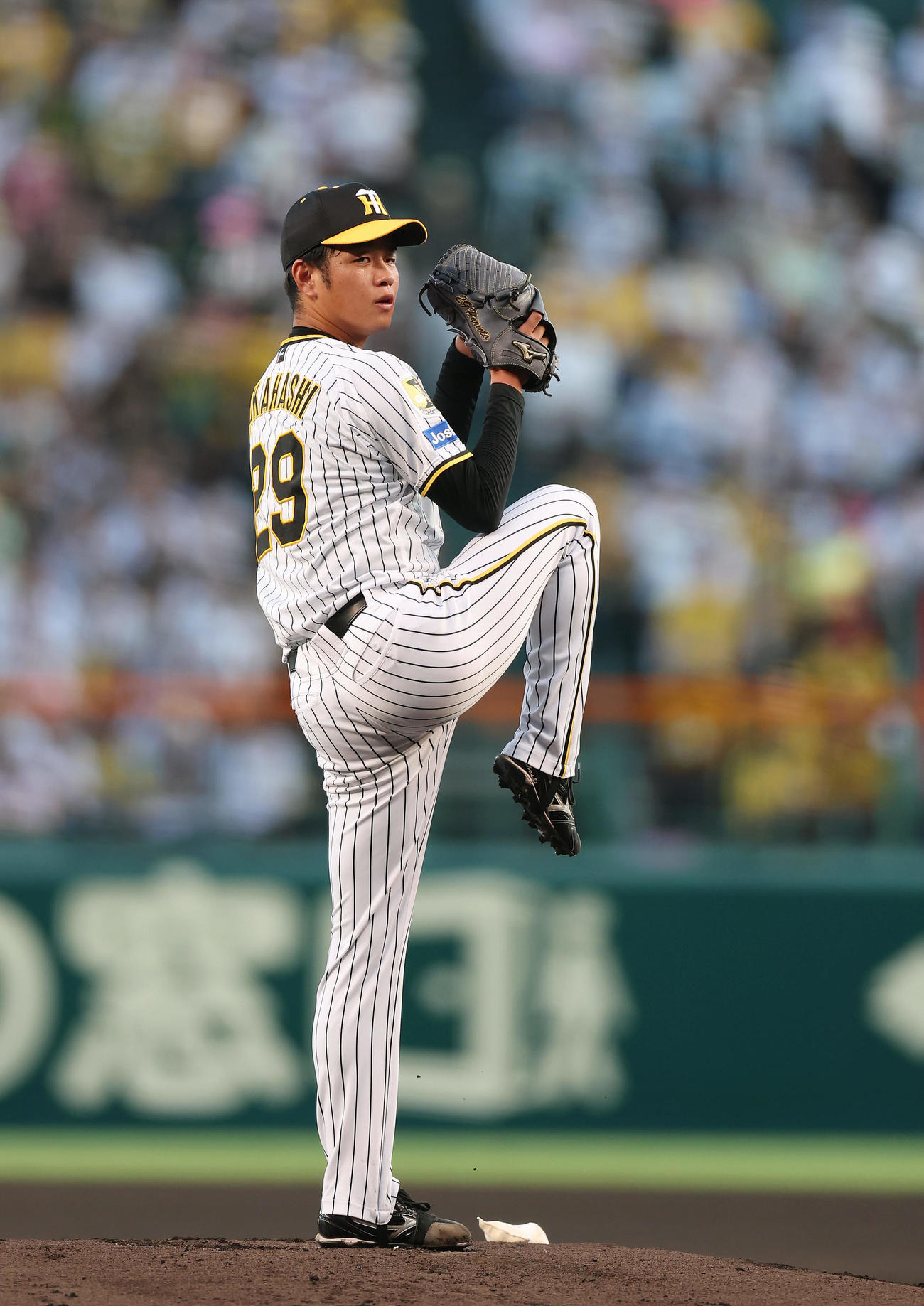 阪神対巨人　力投する阪神先発の高橋（撮影・前田充）