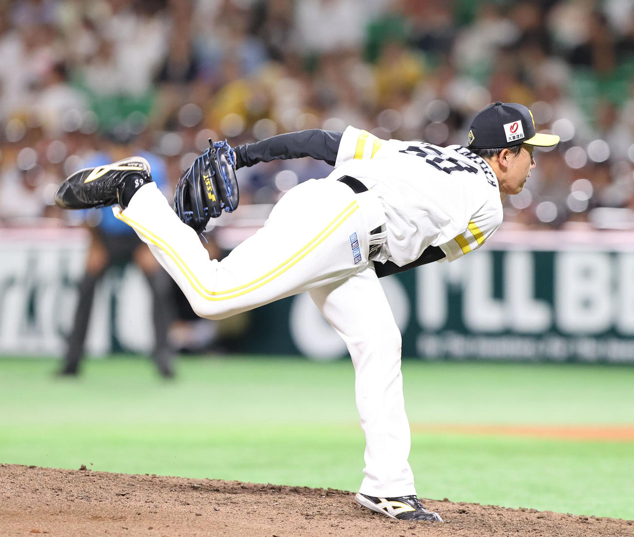 ソフトバンク対日本ハム　3番手で登板した木村（撮影・鬼束羽瑠菜）