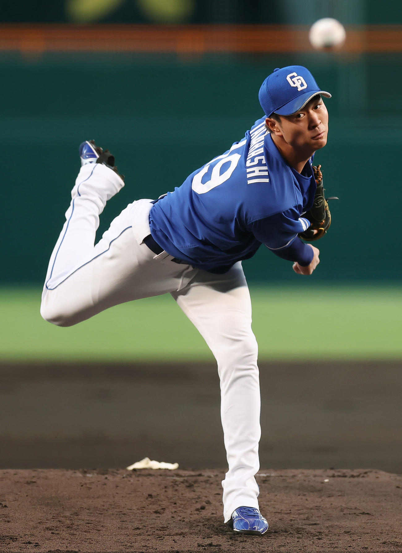 阪神対中日　力投する中日先発の高橋宏（撮影・前田充）