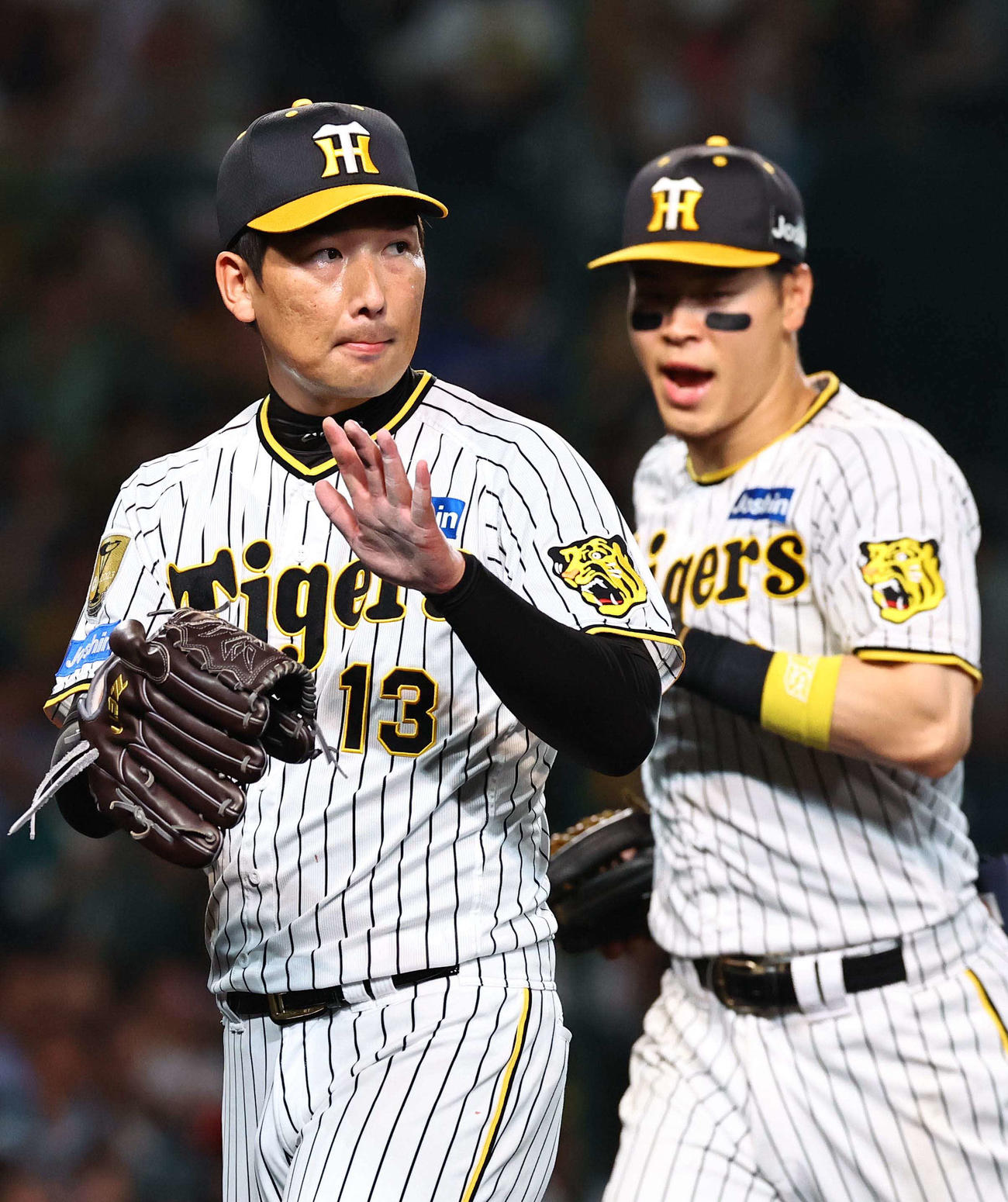 阪神対中日　2番手で登板した岩崎は8回1イニングを無失点に抑える（撮影・上田博志）