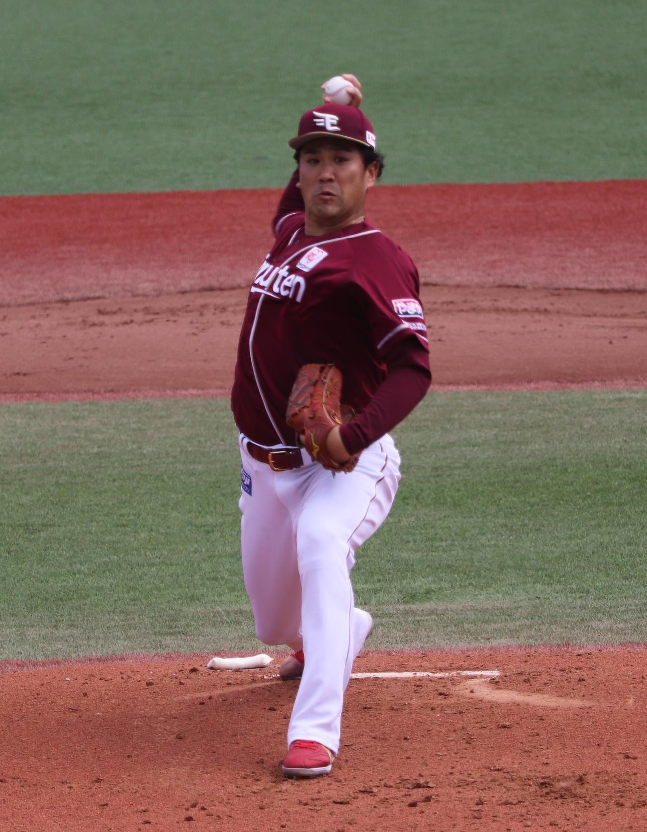 DeNA対楽天　2軍戦で先発した楽天田中将（撮影・古川真弥）