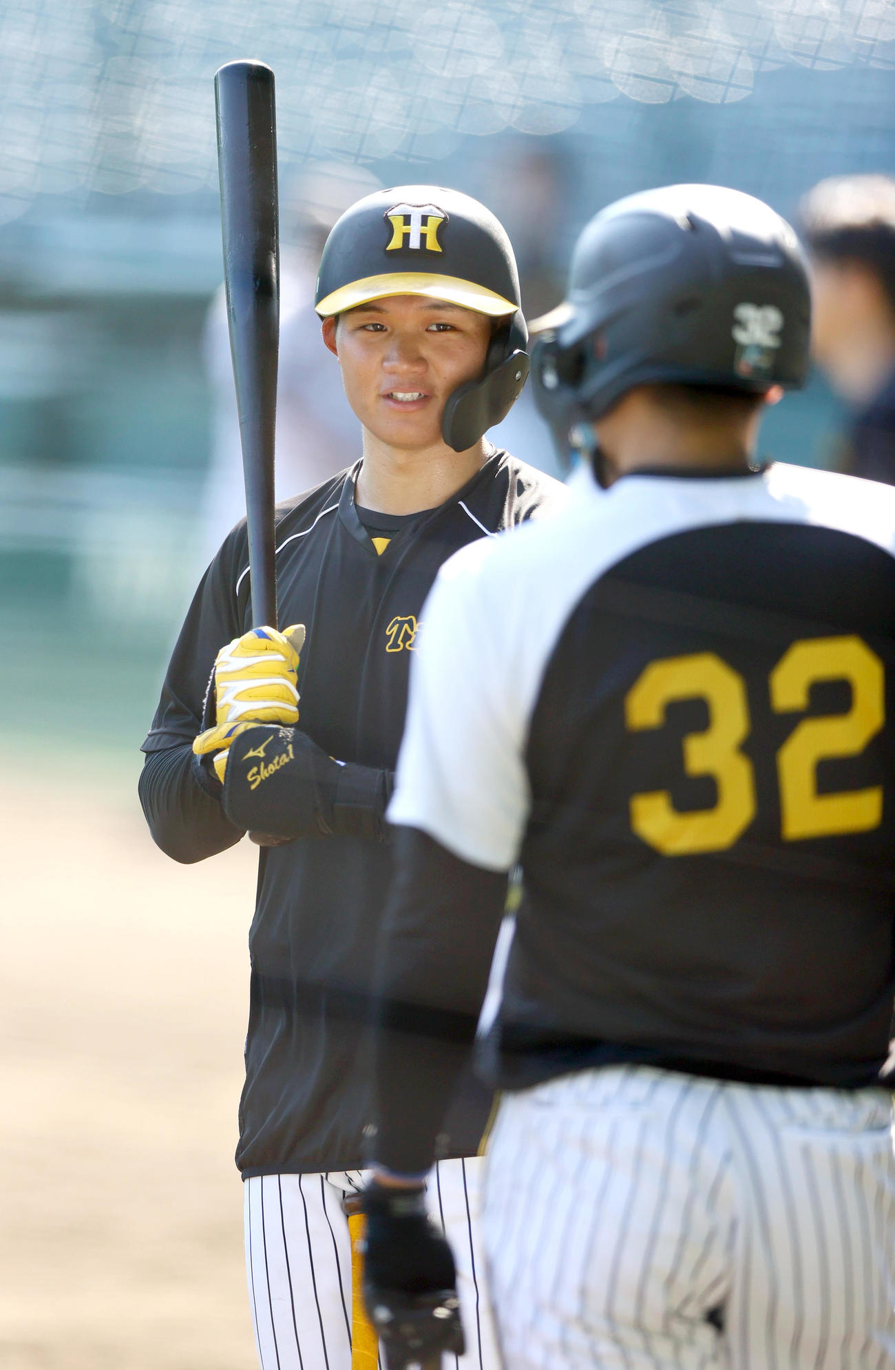 阪神対中日　試合前の練習に励む阪神森下（撮影・上山淳一）