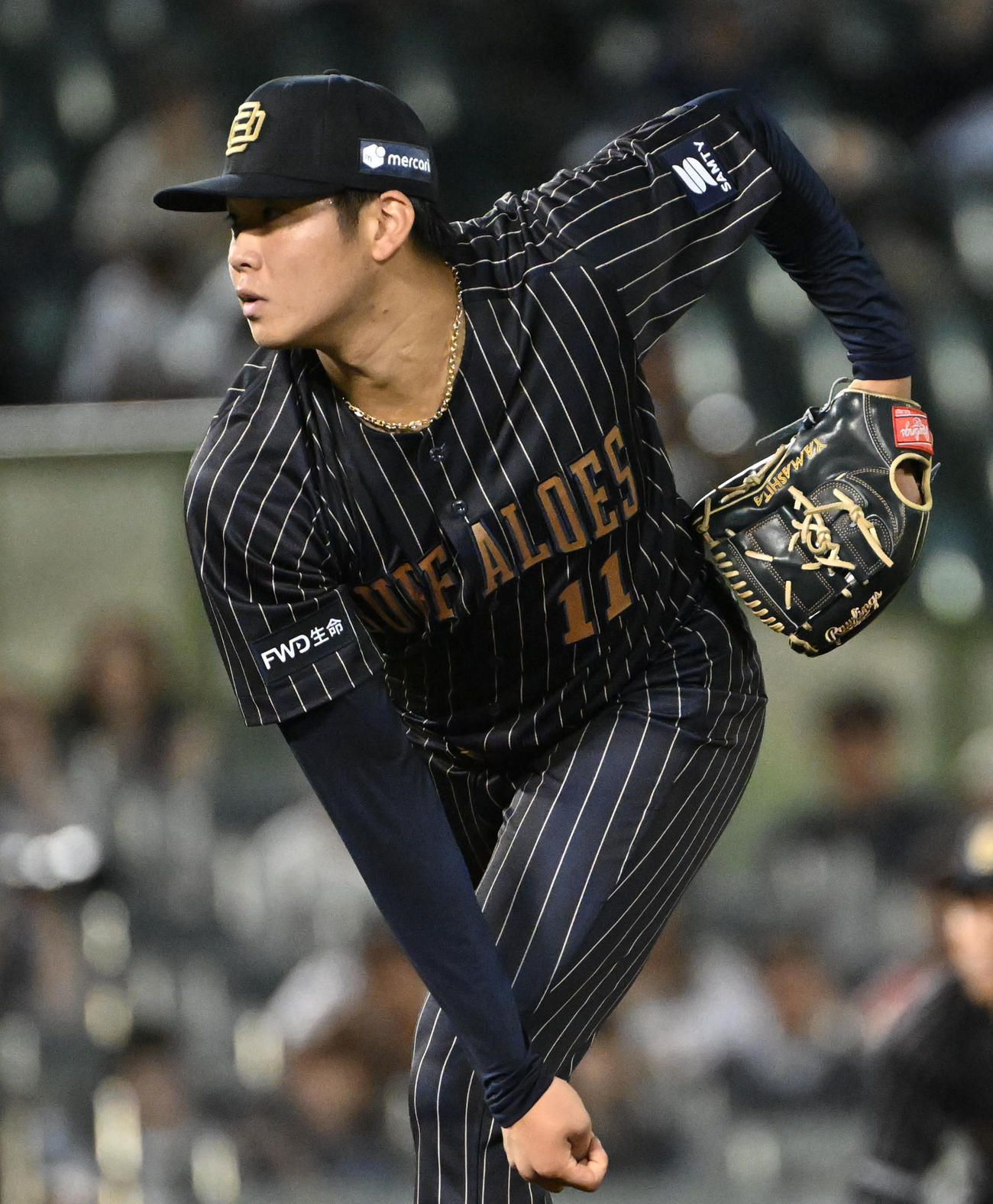 オリックス対西武　オリックス先発の山下舜平大（撮影・石井愛子）