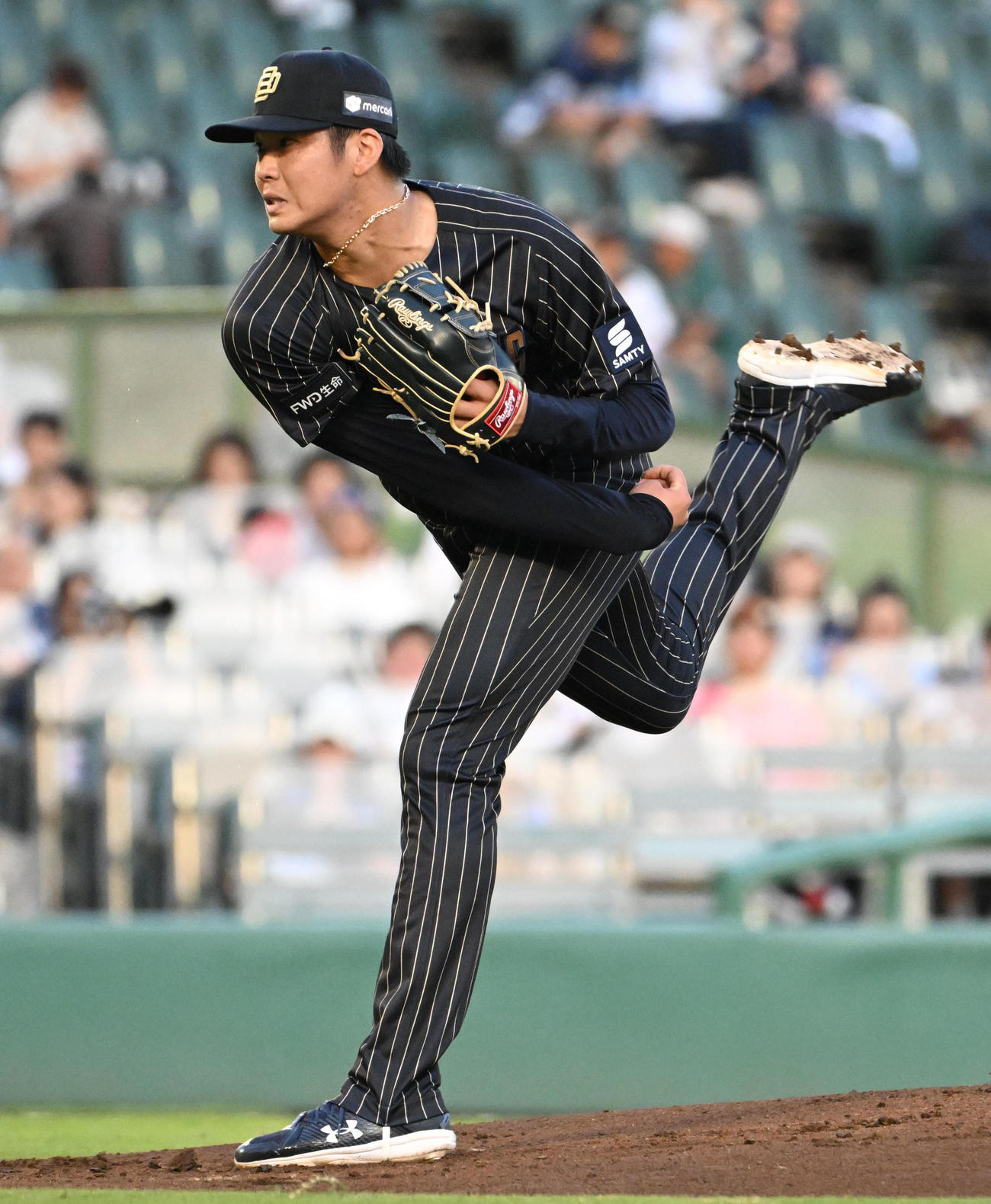 オリックス対西武　力投するオリックス先発の山下（撮影・石井愛子）