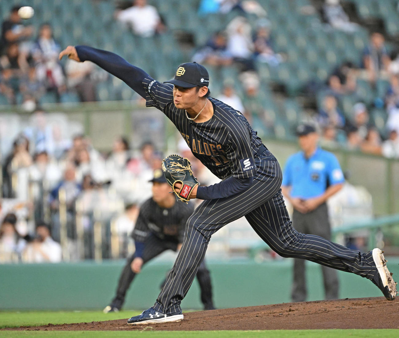 オリックス対西武　オリックス先発の山下舜平大（撮影・石井愛子）