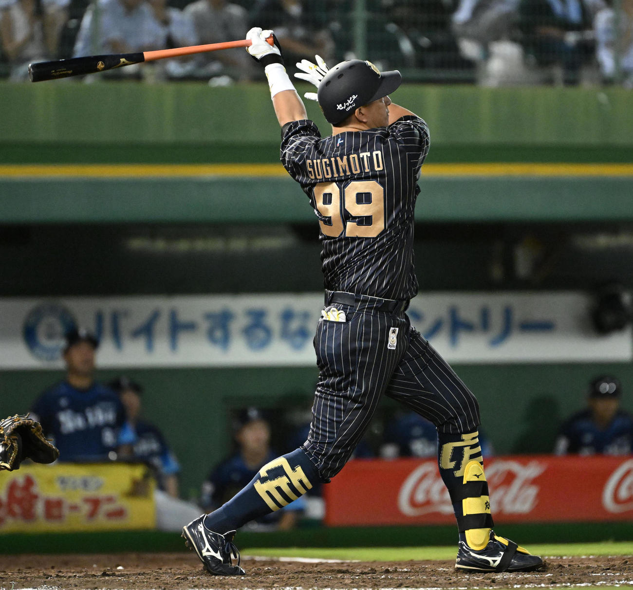 オリックス対西武　2回裏オリックス1死、杉本は先制の左越え本塁打を放つ（撮影・石井愛子）