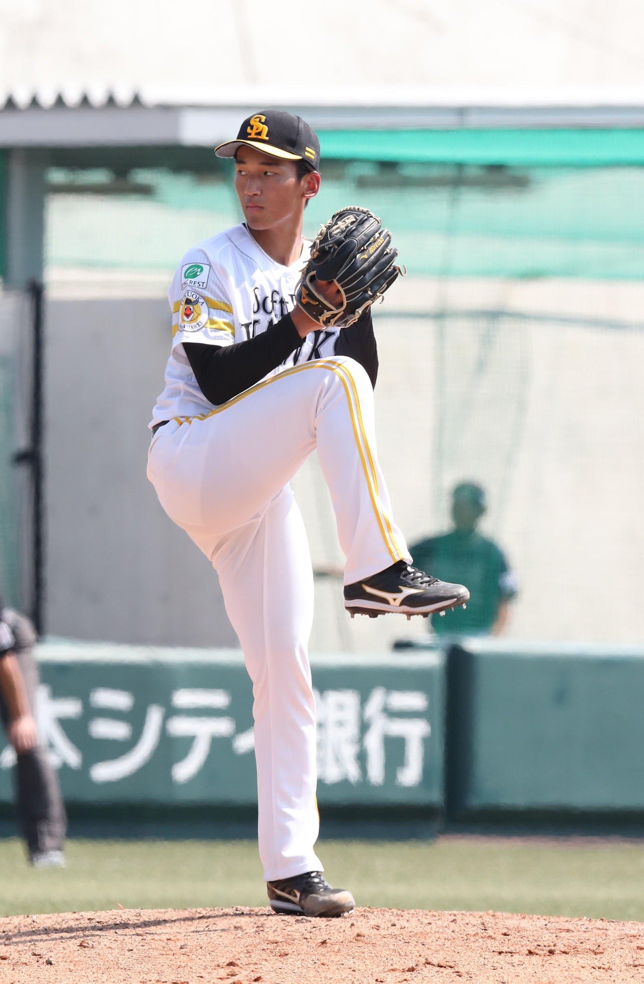 ウエスタン・リーグ　ソフトバンク対オリックス　先発の前田悠（撮影・梅根麻紀）