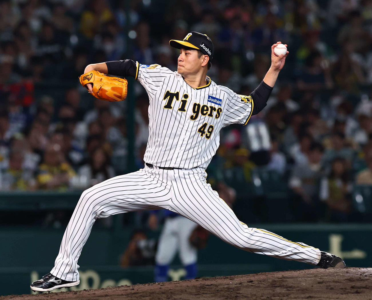 阪神対中日　阪神先発の大竹は5回を1失点に抑える（撮影・上田博志）
