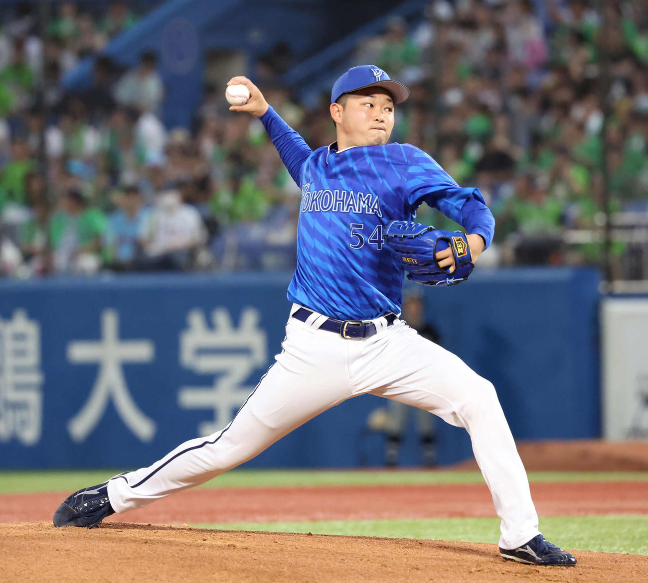 DeNA石田裕太郎（2024年8月24日撮影）