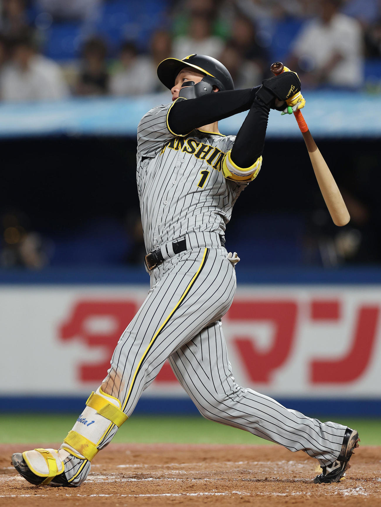 ヤクルト対阪神　3回表阪神1死、右二塁打を放つ森下（撮影・前田充）