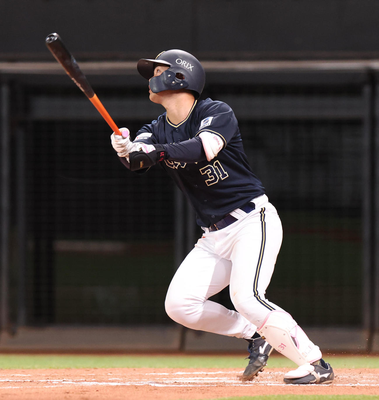 日本ハム対オリックス　7回表オリックス無死、太田は右越え本塁打を放つ（撮影・佐藤翔太）