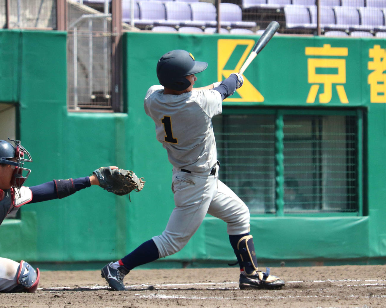 立命大との1回戦　関学大の主将・小川（撮影・中島麗）