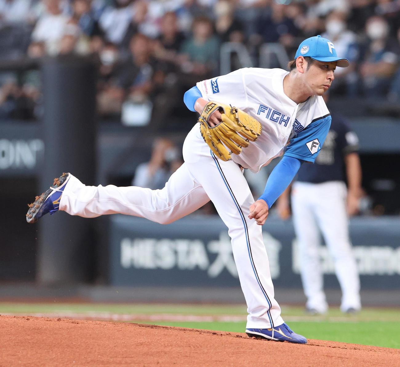 日本ハム対オリックス　日本ハム先発の加藤貴（撮影・佐藤翔太）