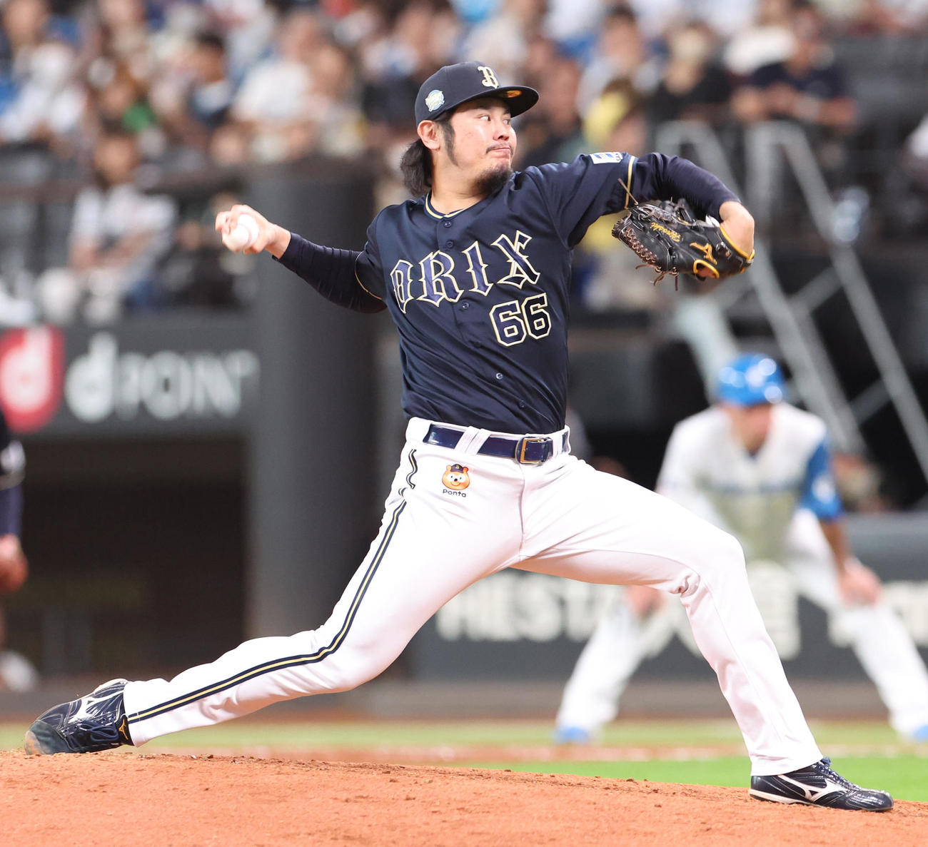 日本ハム対オリックス　オリックス2番手の鈴木（撮影・佐藤翔太）