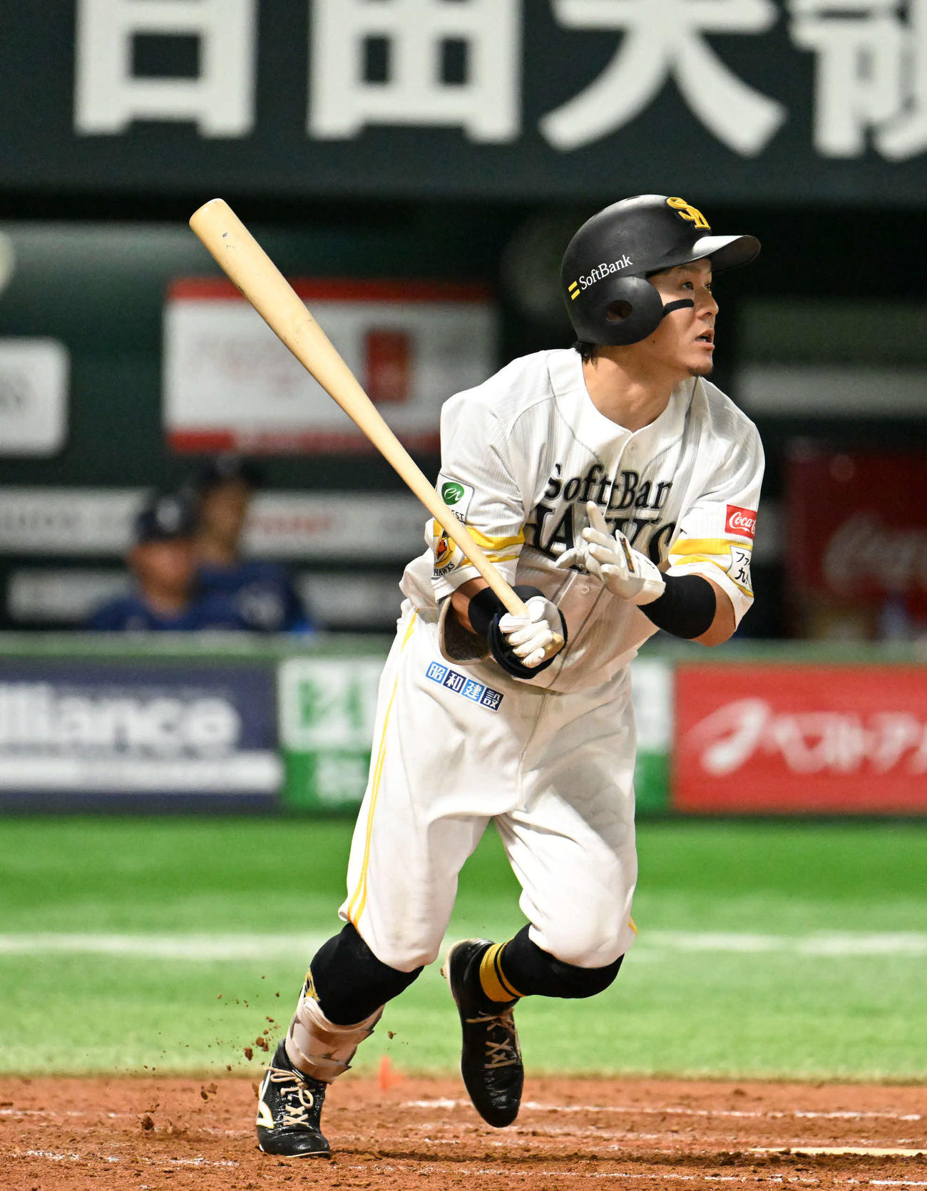 ソフトバンク対西武　3回裏ソフトバンク無死、牧原大は右越えに同点本塁打を放つ（撮影・林敢治）