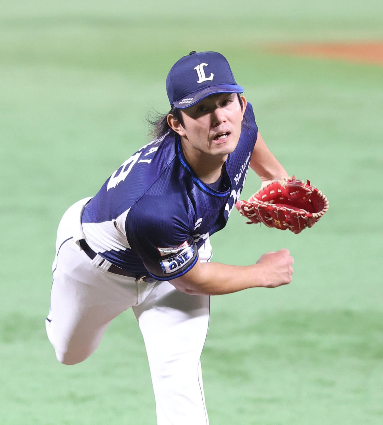 ソフトバンク対西武　西武先発の今井（撮影・鬼束羽瑠菜）