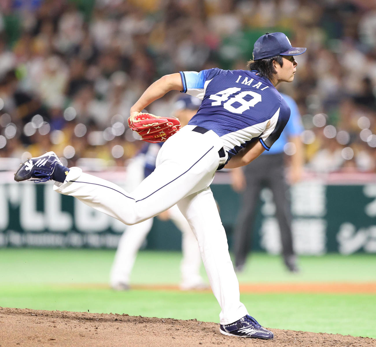 ソフトバンク対西武　西武先発の今井（撮影・鬼束羽瑠菜）