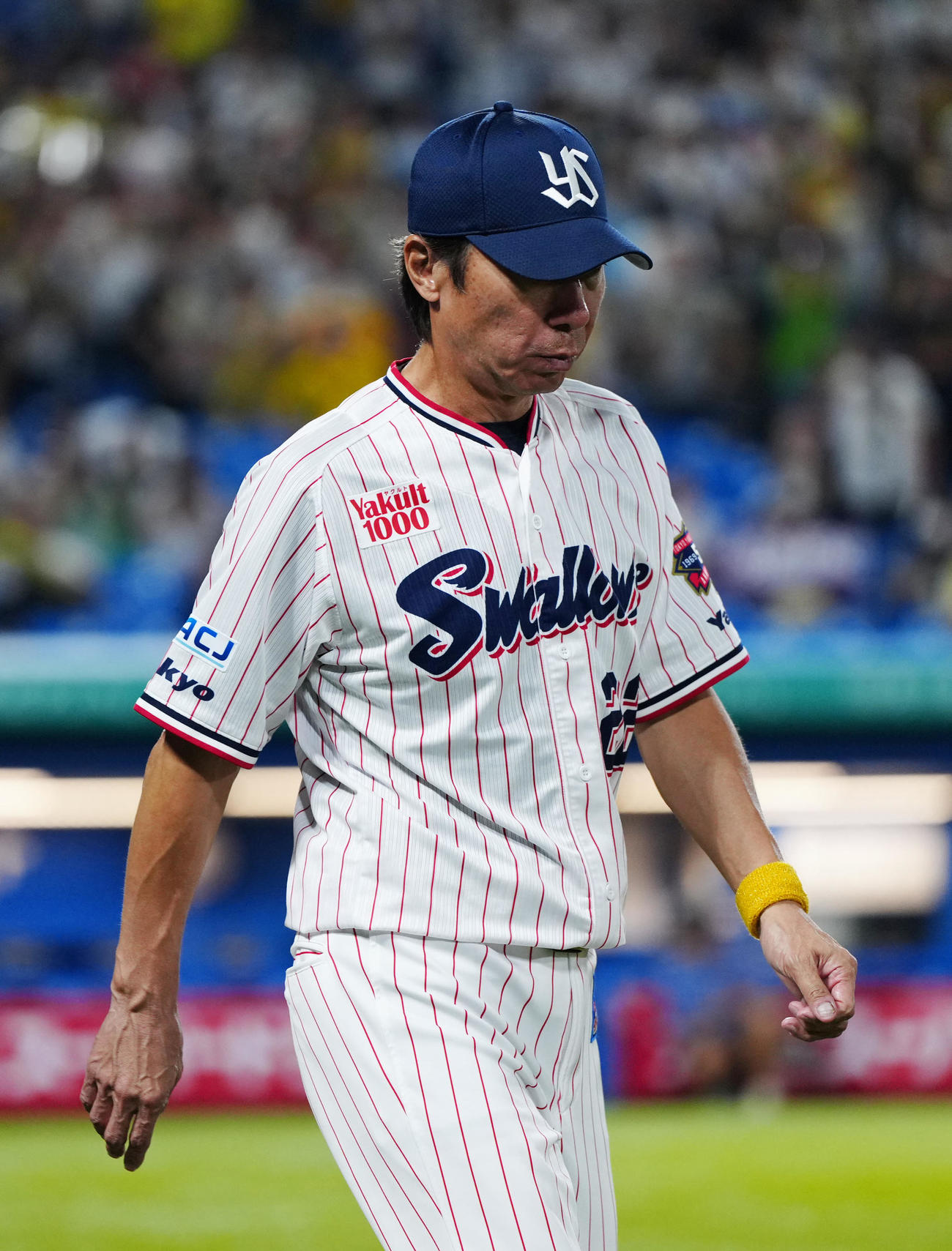 ヤクルト対阪神　試合後、引き揚げるヤクルト高津監督（撮影・江口和貴）