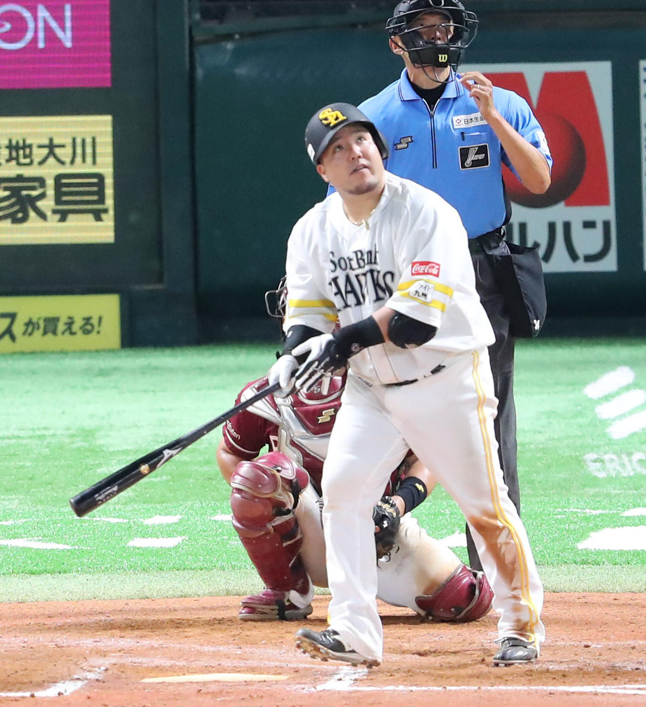 ソフトバンク山川穂高（2024年8月12日撮影）