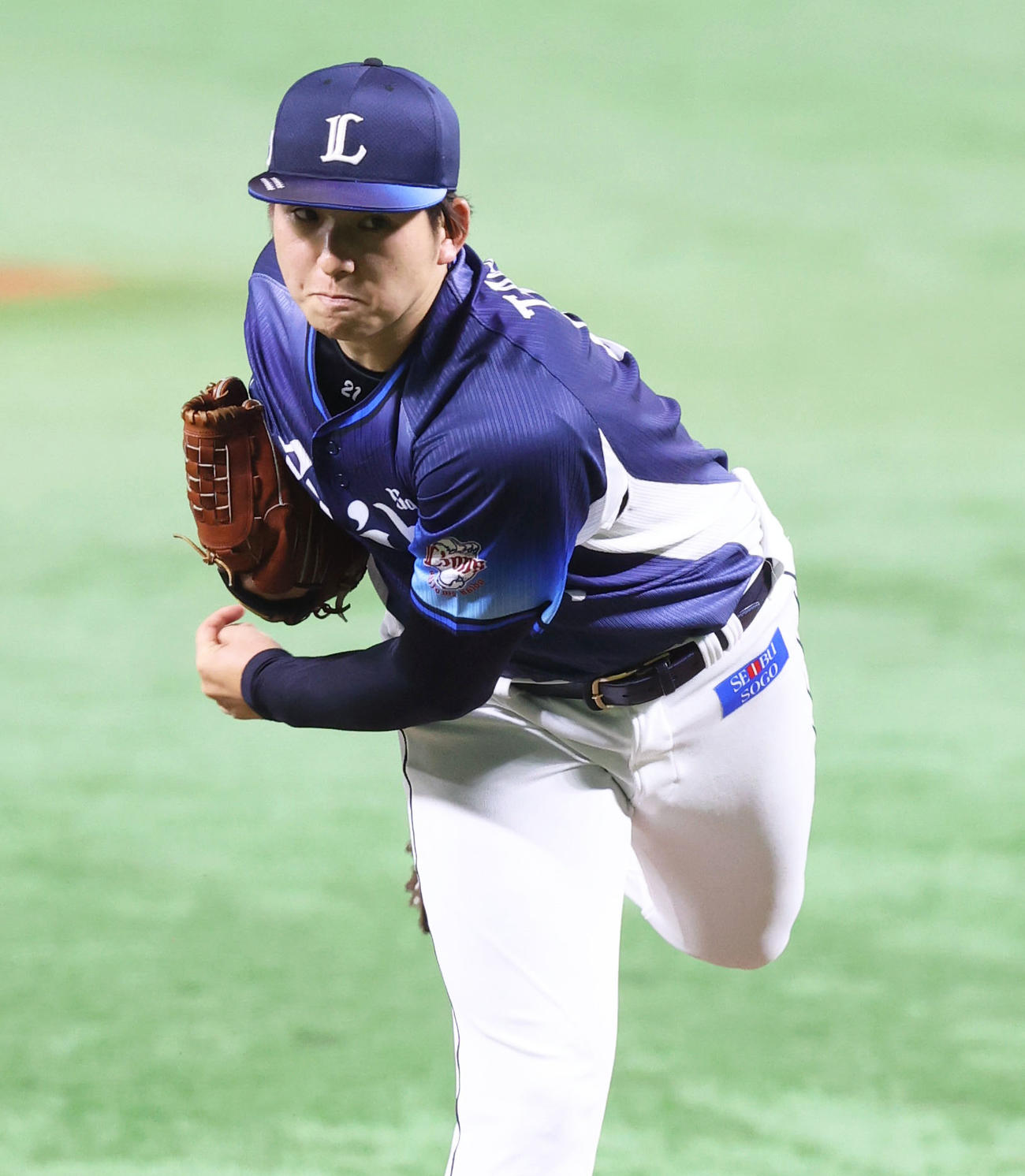 ソフトバンク対西武　西武先発の武内（撮影・鬼束羽瑠菜）