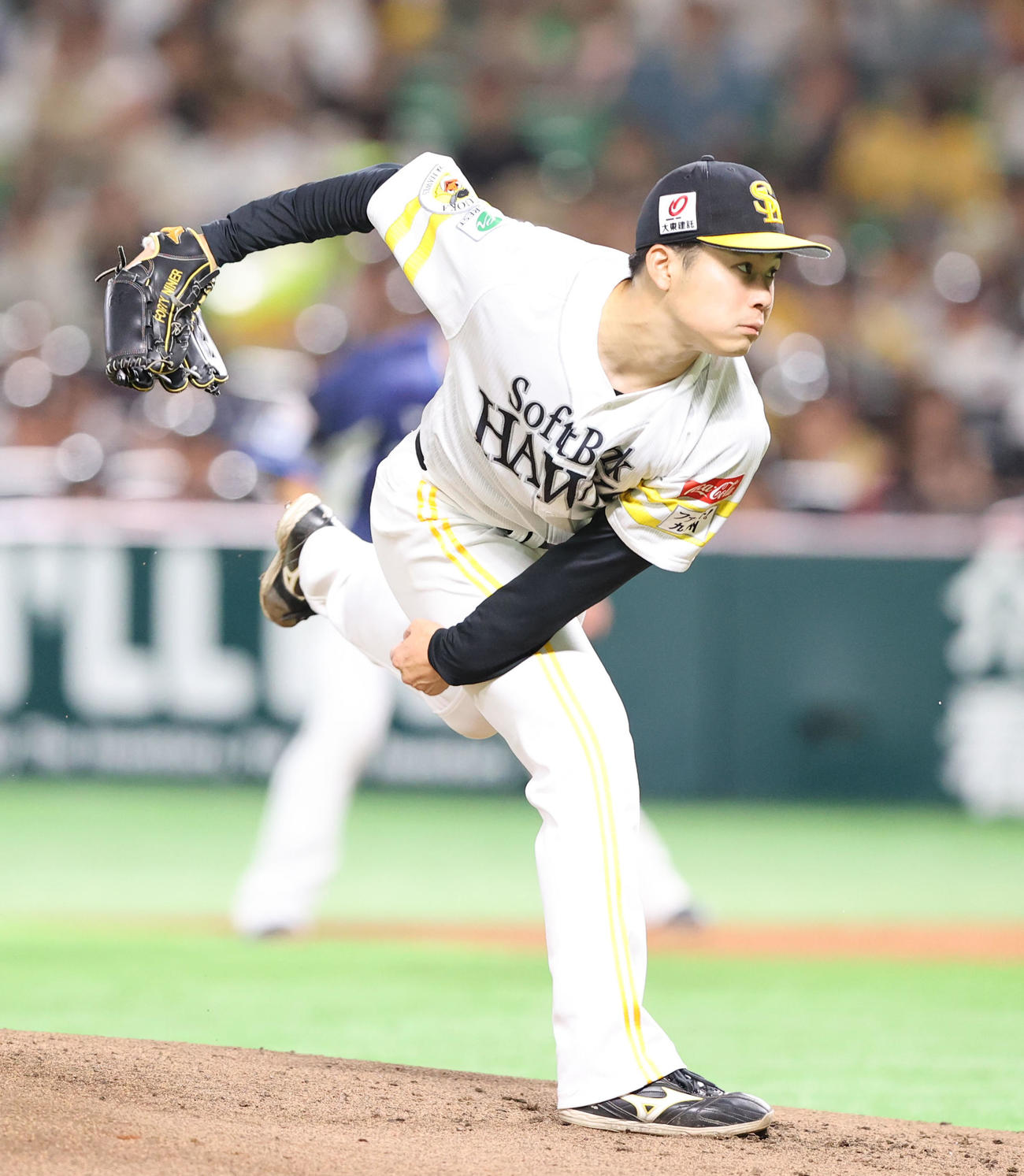ソフトバンク対西武　ソフトバンク先発の松本晴（撮影・鬼束羽瑠菜）