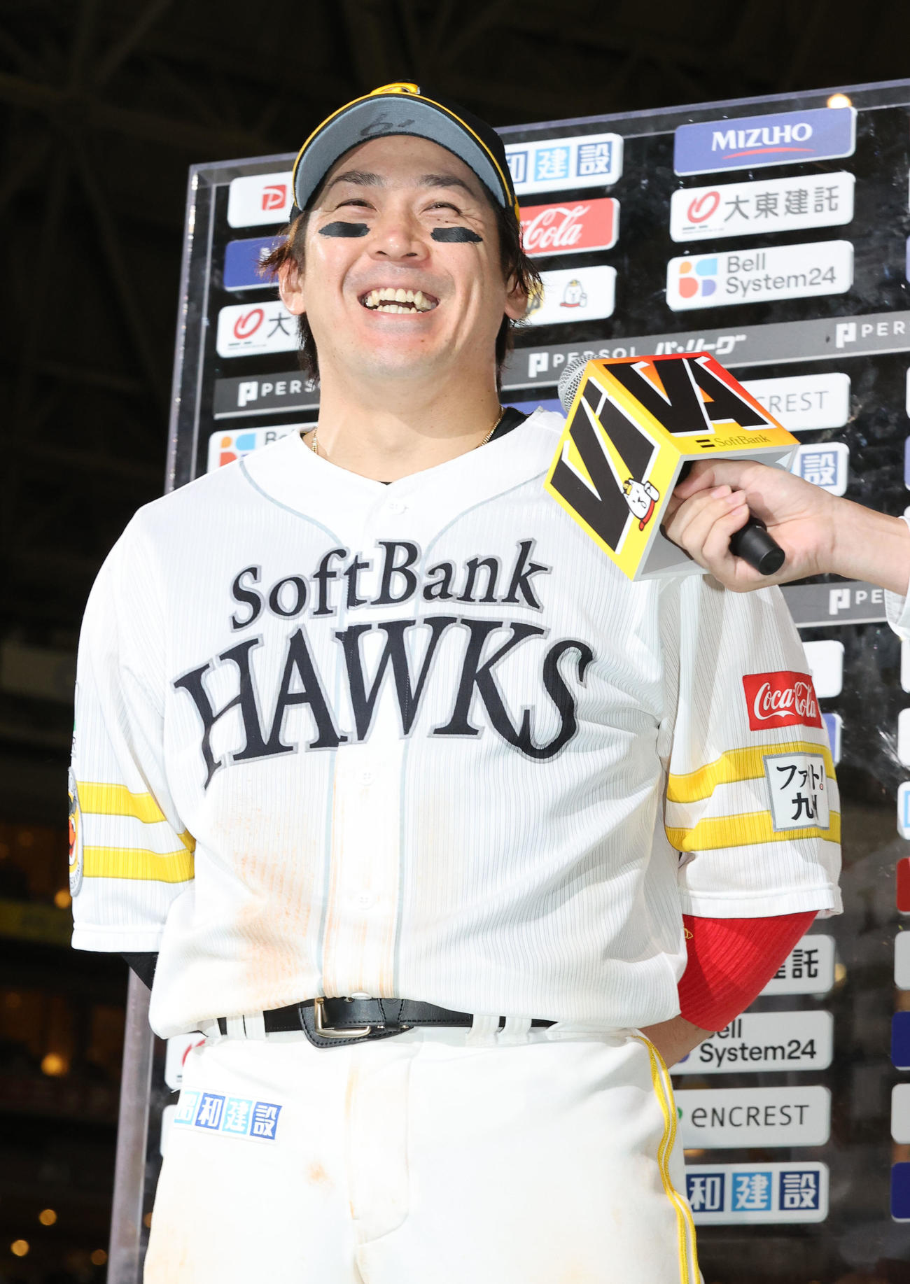 ソフトバンク対西武　本日のヒーローに輝いた甲斐（撮影・鬼束羽瑠菜）