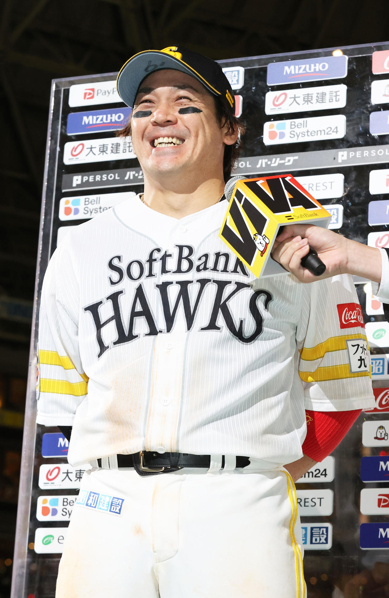 ソフトバンク対西武　本日のヒーローに輝いた甲斐（撮影・鬼束羽瑠菜）