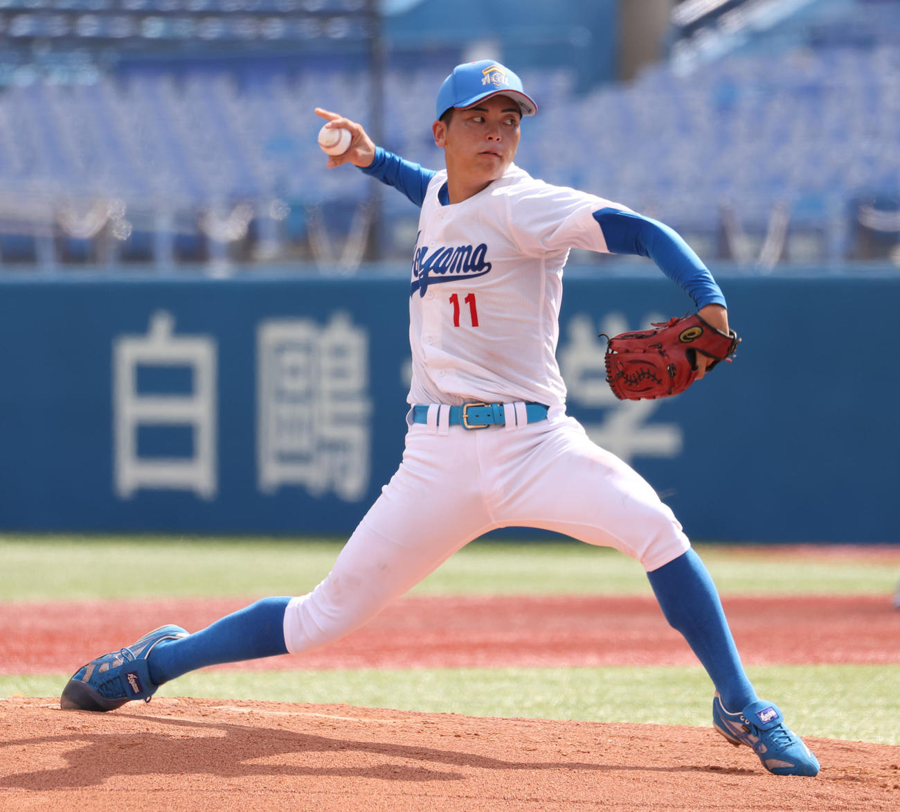 青学大対国学院大　先発した青学大・中西（撮影・柴田隆二）