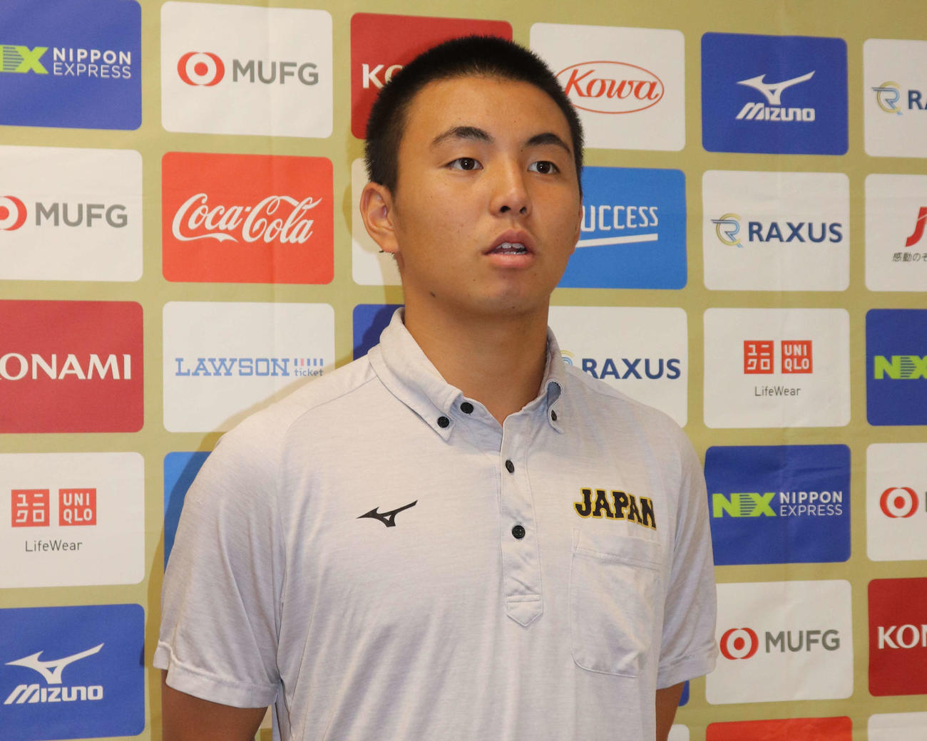 U18高校日本代表主将の間木（撮影・中島麗）