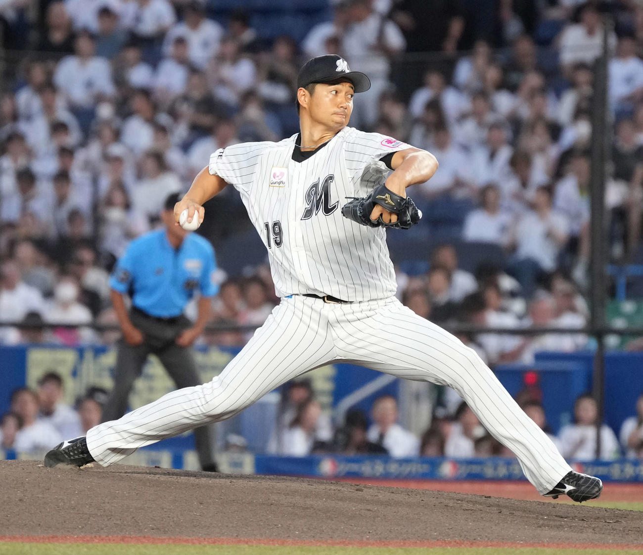 ロッテ唐川侑己（2024年8月28日撮影）
