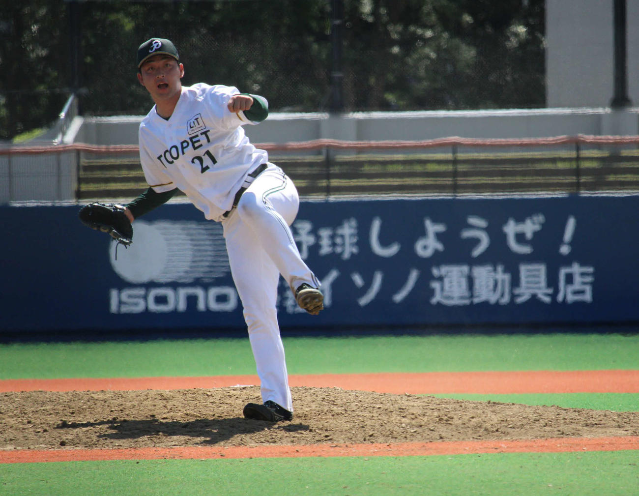今秋ドラフト候補の茨城トヨペット・中島（撮影・金子真仁）