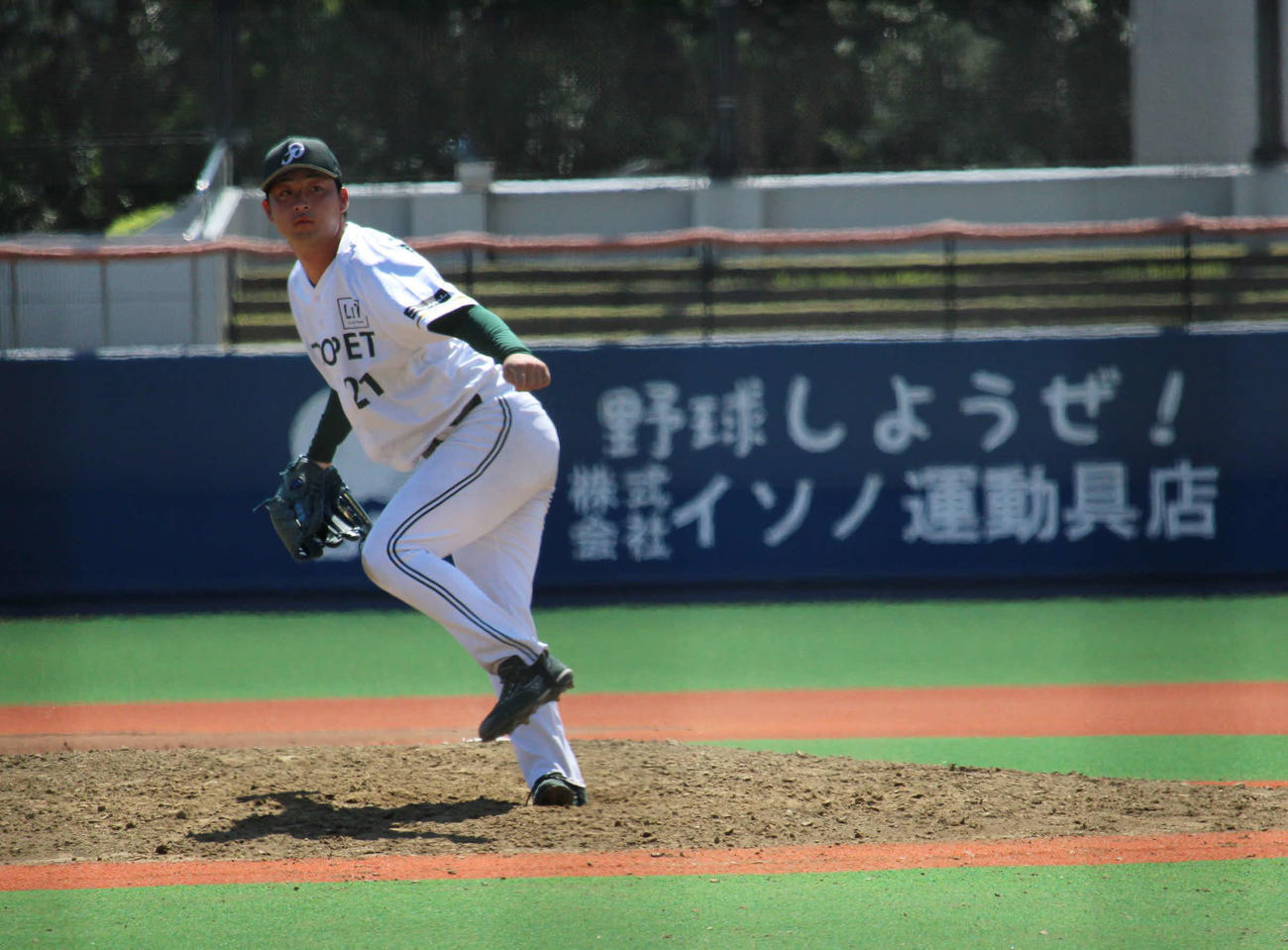 今秋ドラフト候補の茨城トヨペット・中島（撮影・金子真仁）