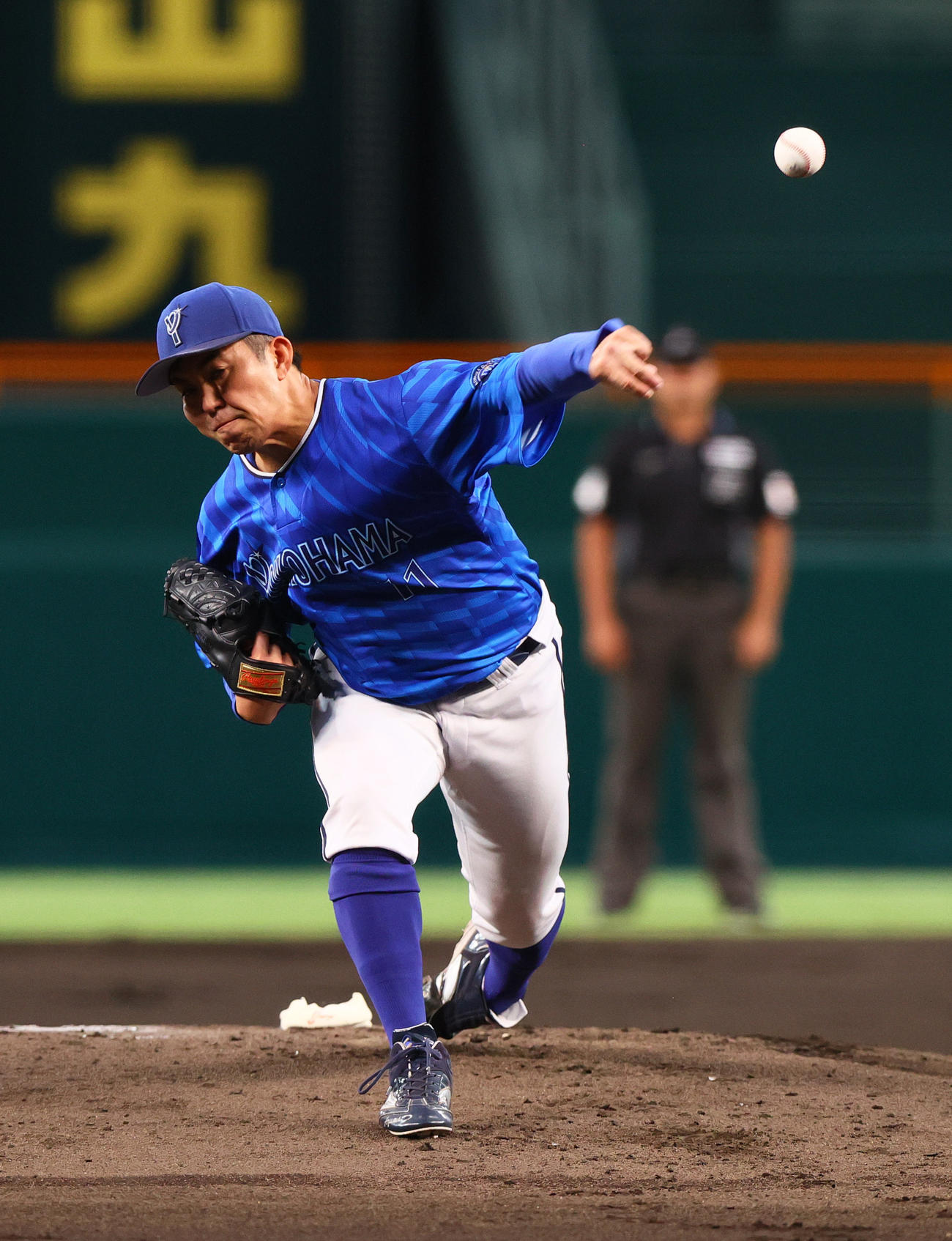 阪神対DeNA DeNA先発の東（撮影・上山淳一）