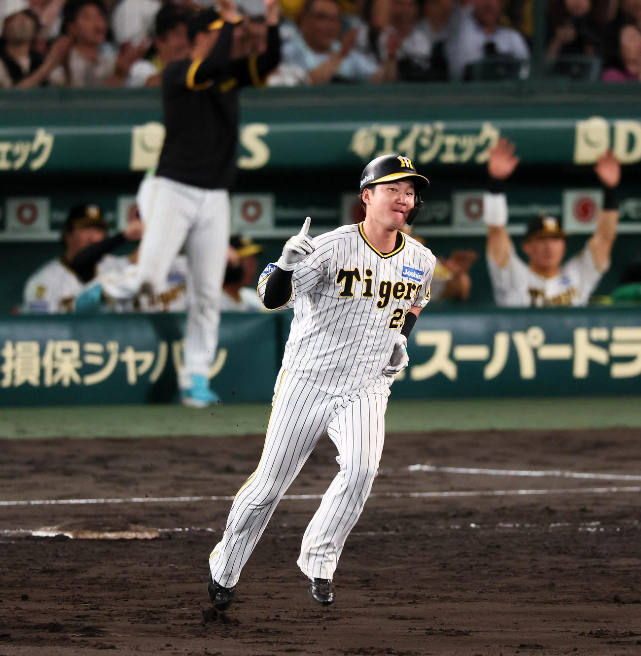 阪神対DeNA 7回裏阪神1死、代打渡辺は左越えソロ本塁打を放つ（撮影・加藤哉）