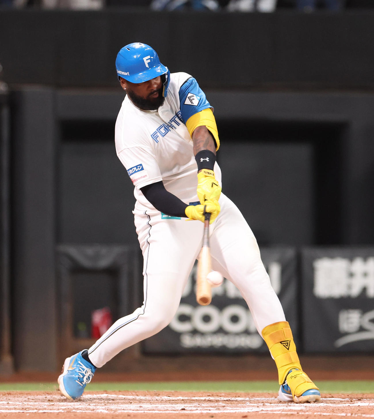日本ハム対西武　11回裏日本ハム1死、レイエスはサヨナラとなる左越え本塁打を放つ（撮影・佐藤翔太）