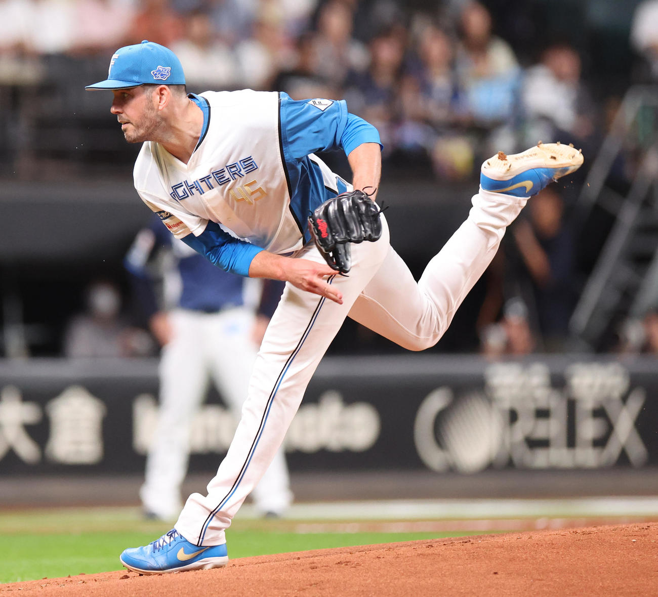日本ハム対西武　日本ハム先発のバーヘイゲン（撮影・佐藤翔太）