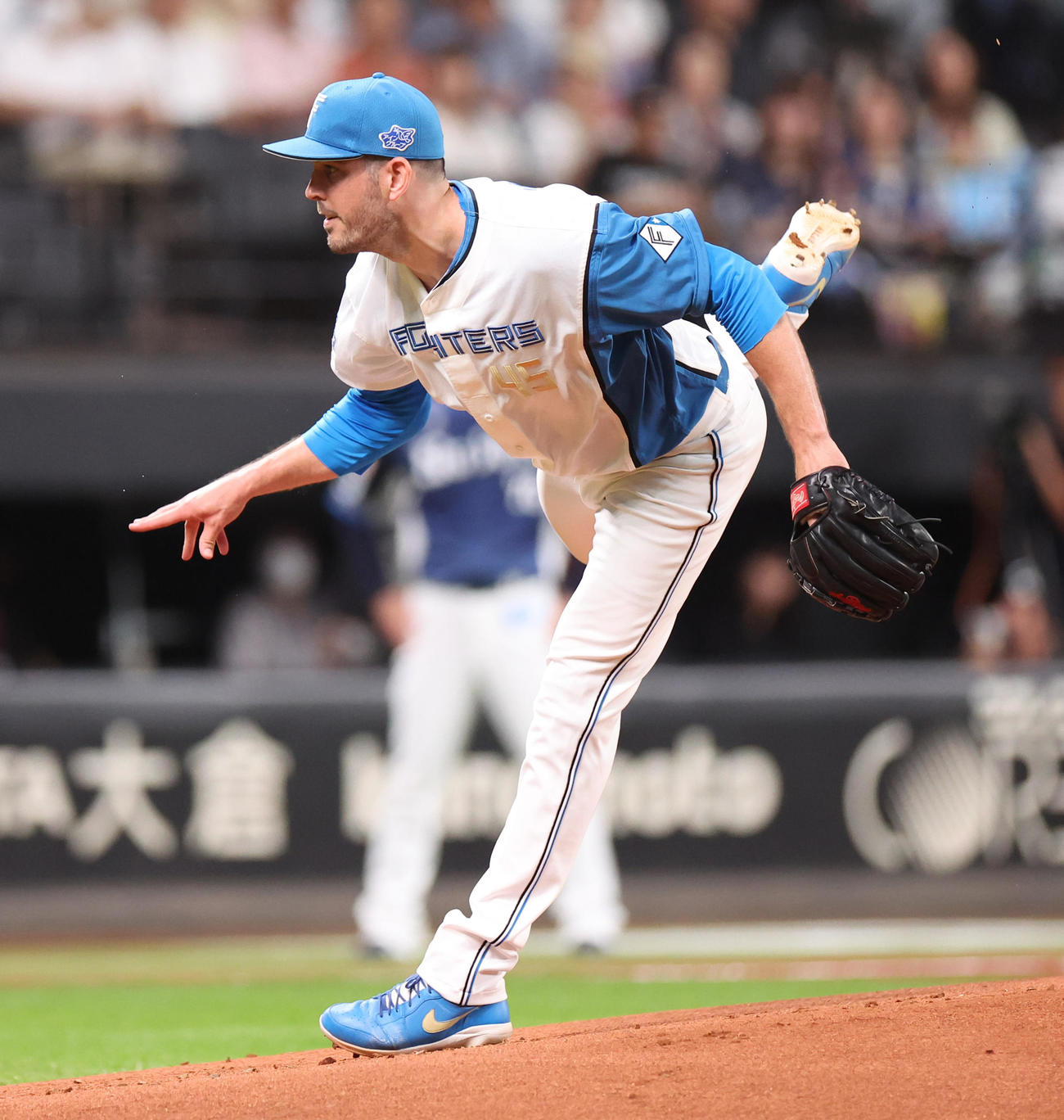 日本ハム対西武　日本ハム先発のバーヘイゲン（撮影・佐藤翔太）