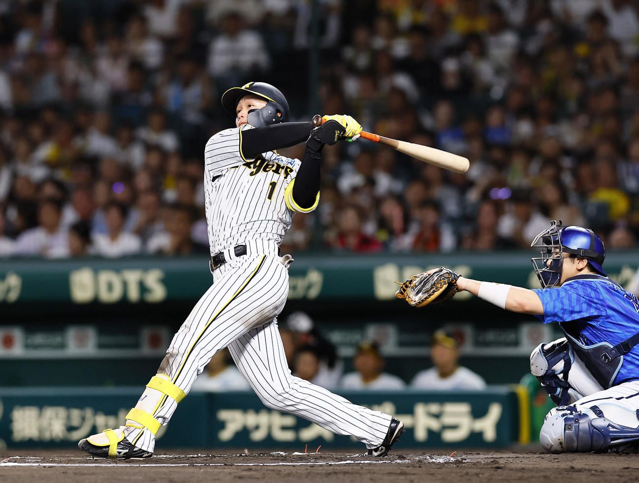 阪神対DeNA 6回裏阪神無死、森下は左越えに本塁打を放つ（撮影・藤尾明華）