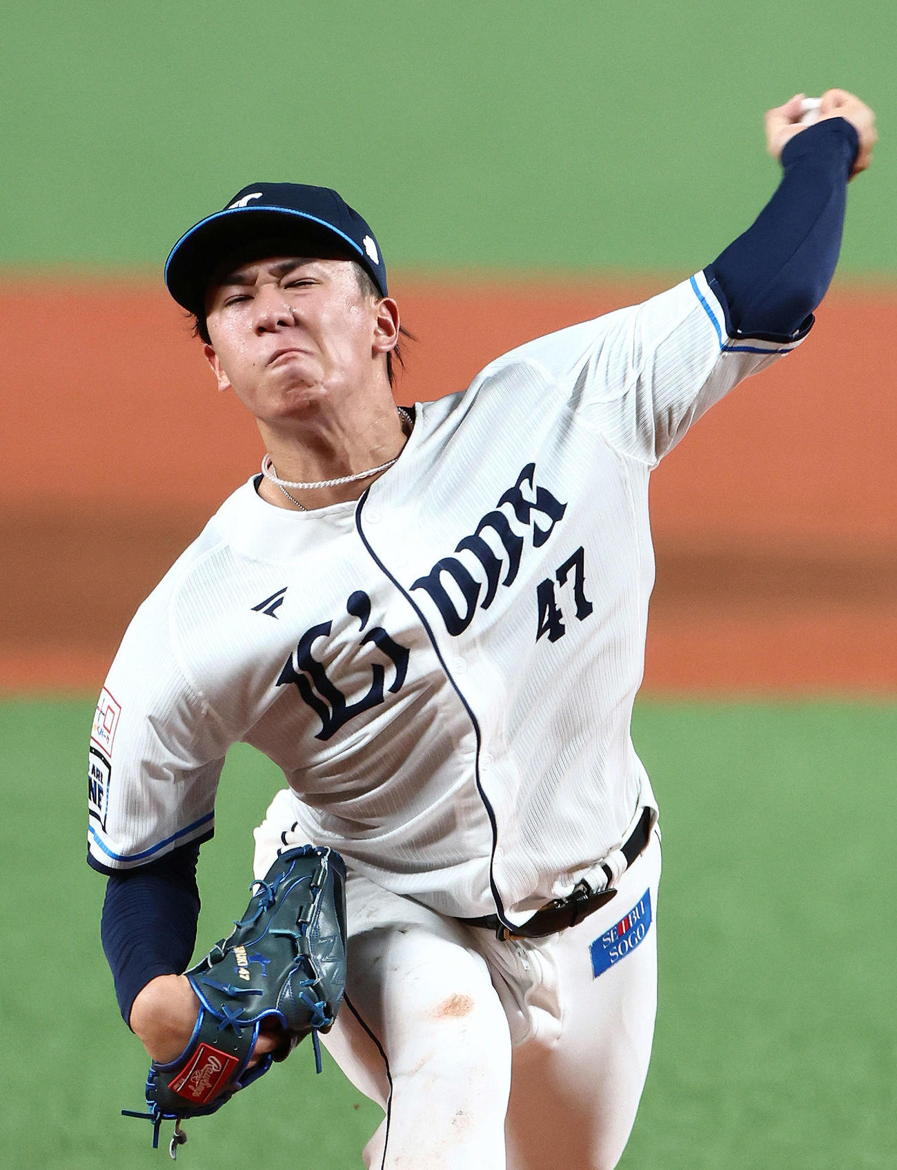 西武対楽天　2回表、力投する杉山（撮影・河田真司）
