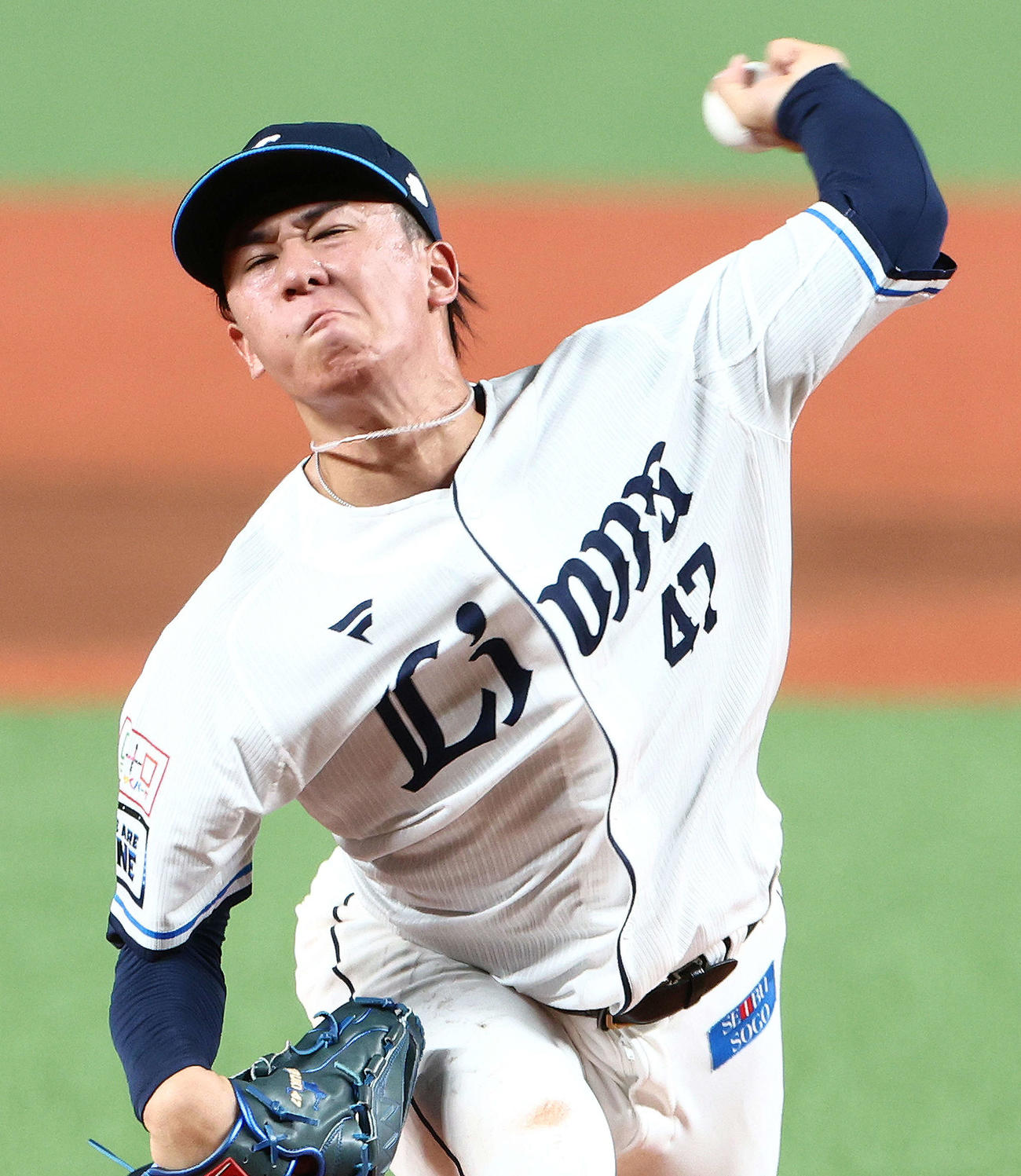 西武対楽天　2回表、力投する杉山（撮影・河田真司）