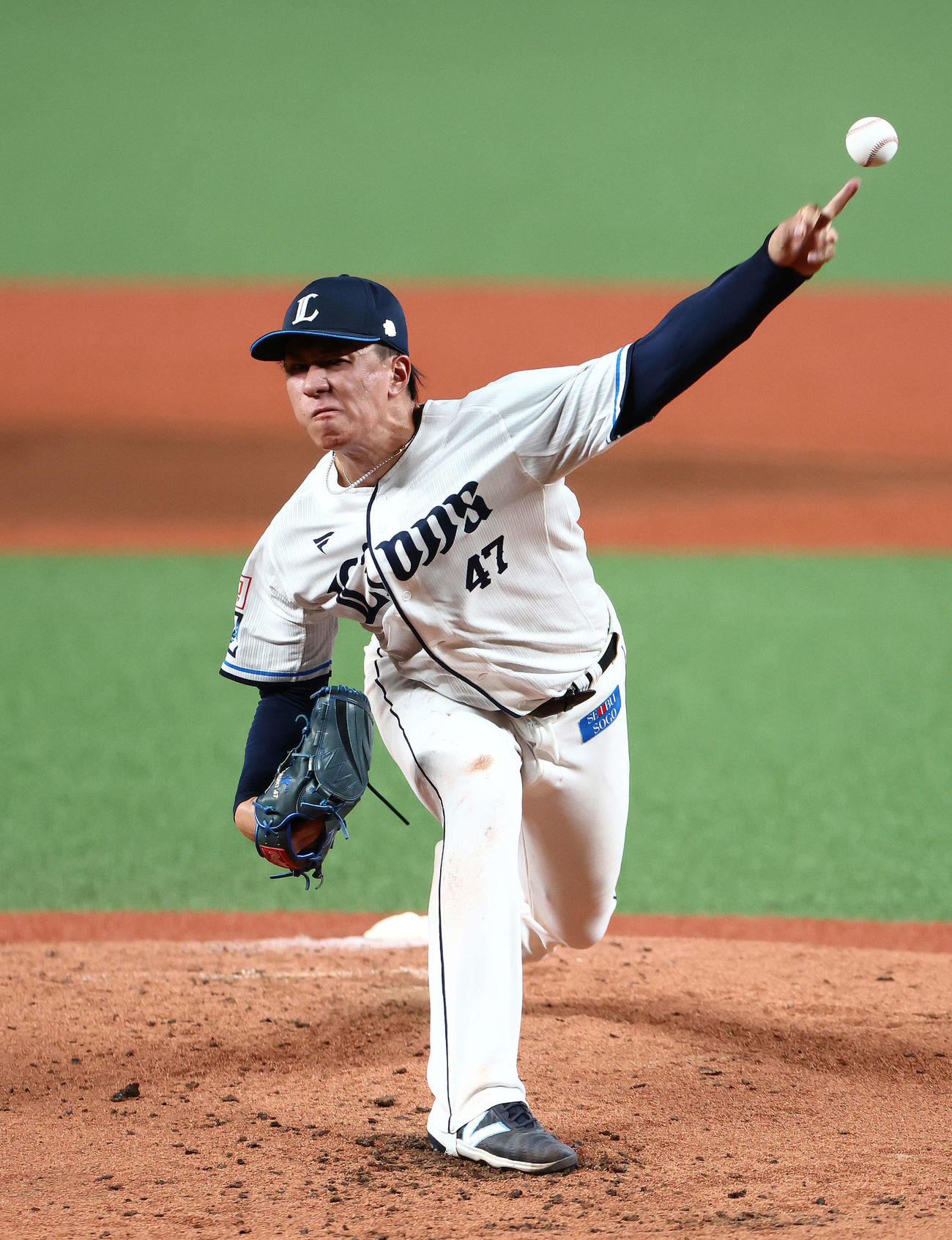西武対楽天　2回表、力投する杉山（撮影・河田真司）